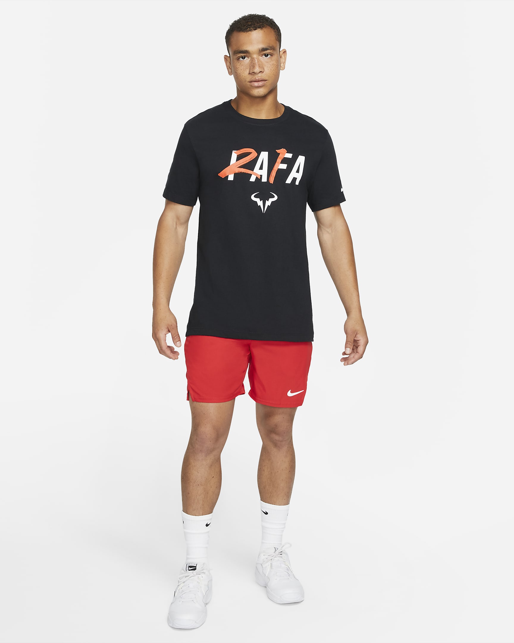 Rafa Winner Men's Tennis T-Shirt - Black