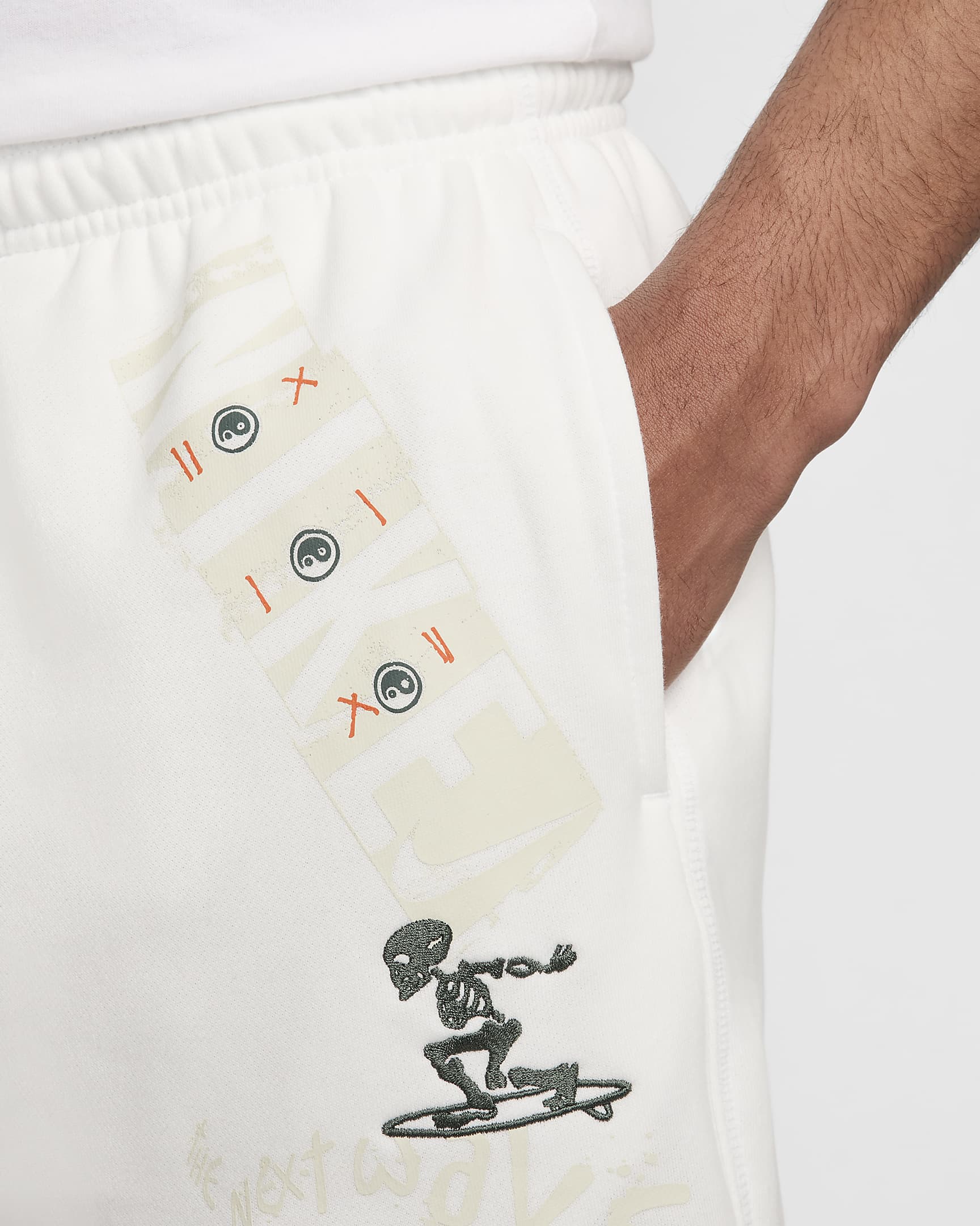 Shorts Flow in French Terry Nike Club – Uomo - Summit White