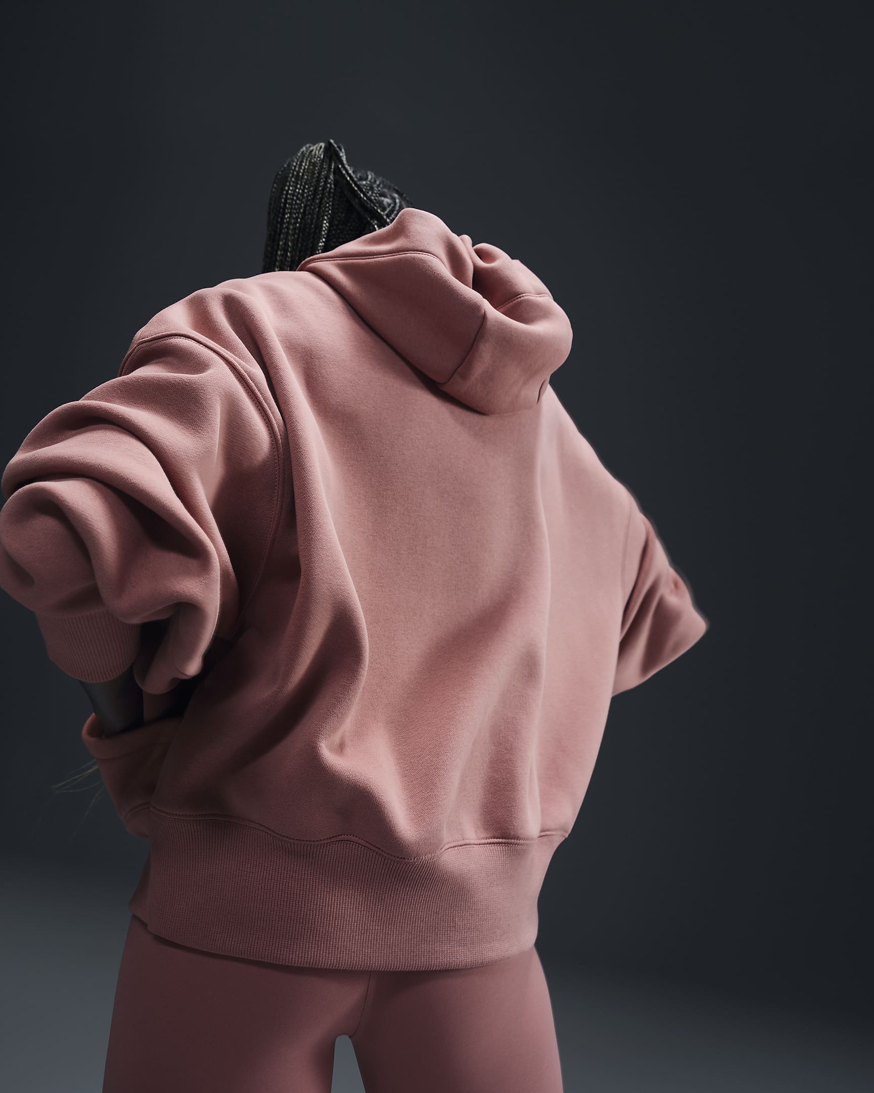 Nike Sportswear Phoenix Fleece Women's Over-Oversized Pullover Hoodie - Canyon Pink/Sail