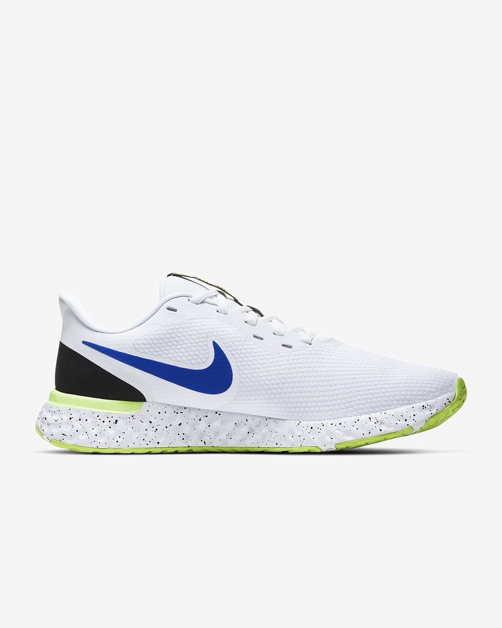 Nike Revolution 5 Men's Road Running Shoes - White/Black/Ghost Green/Racer Blue