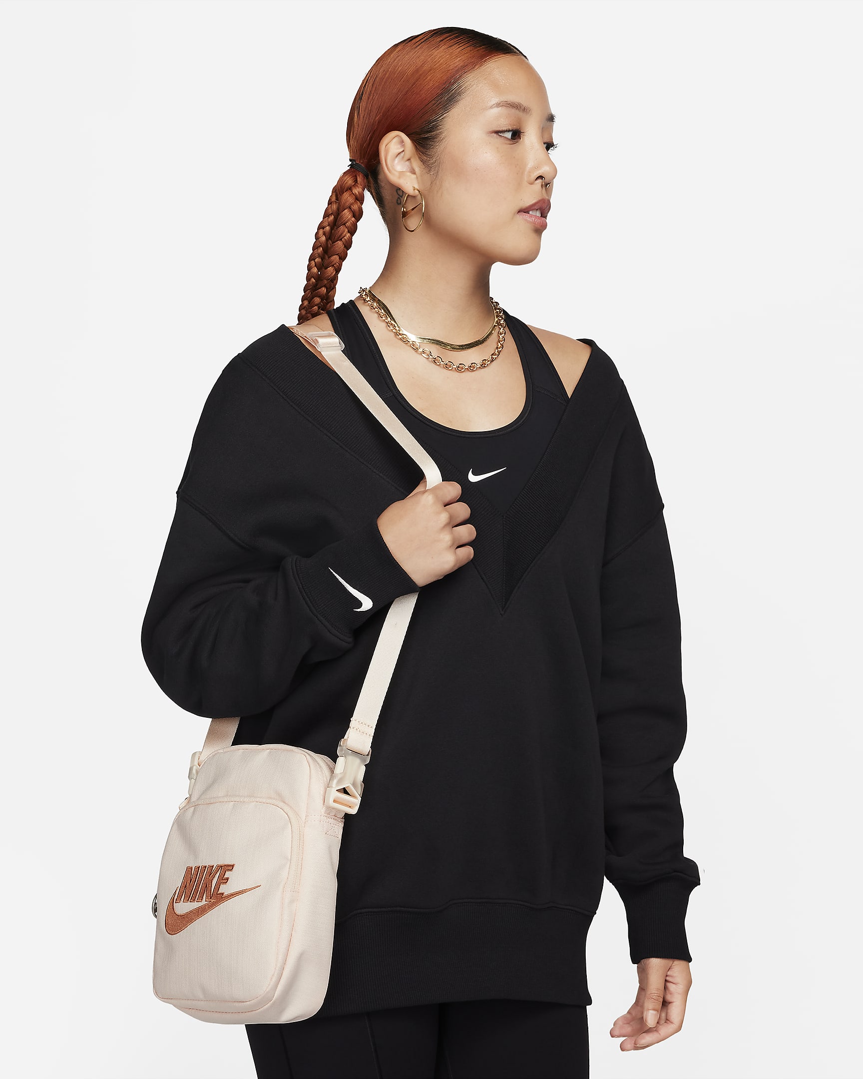 Nike Heritage Cross-Body Bag (4L) - Guava Ice/Guava Ice/Amber Brown