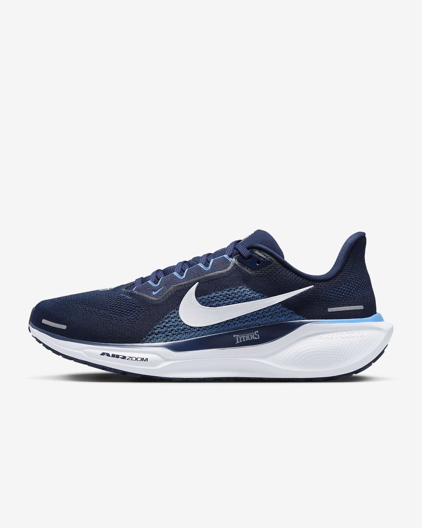 Nike Pegasus 41 NFL Tennessee Titans Men's Road Running Shoes - College Navy/White/Coast/White