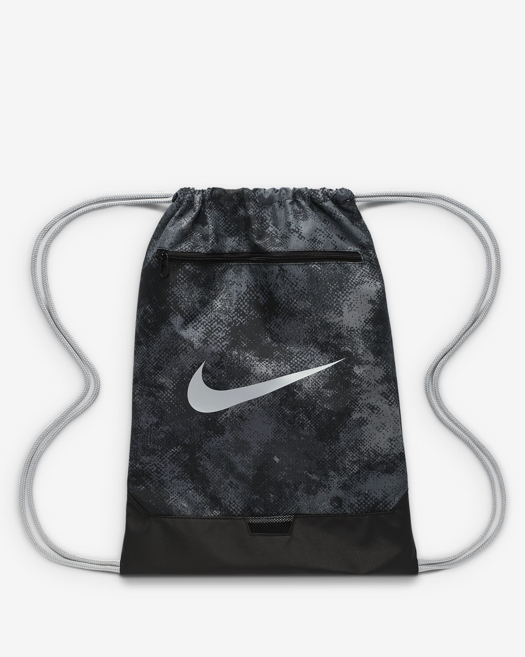 Nike Brasilia 9.5 Drawstring Bag (18L) - Iron Grey/Black/Light Smoke Grey