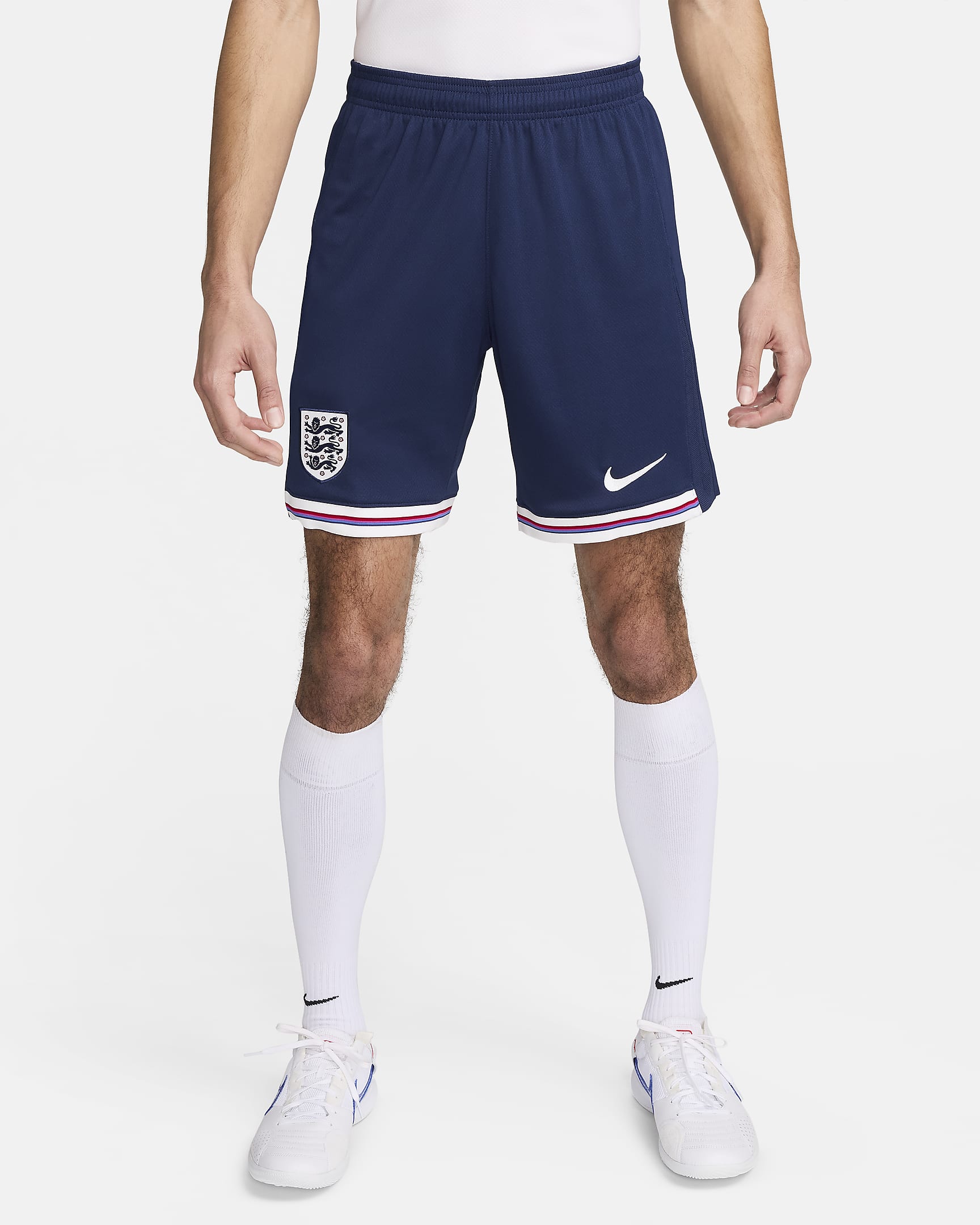 Short de foot Nike Dri-FIT Replica Angleterre 2024 Stadium Domicile pour homme - Blue Void/Blanc