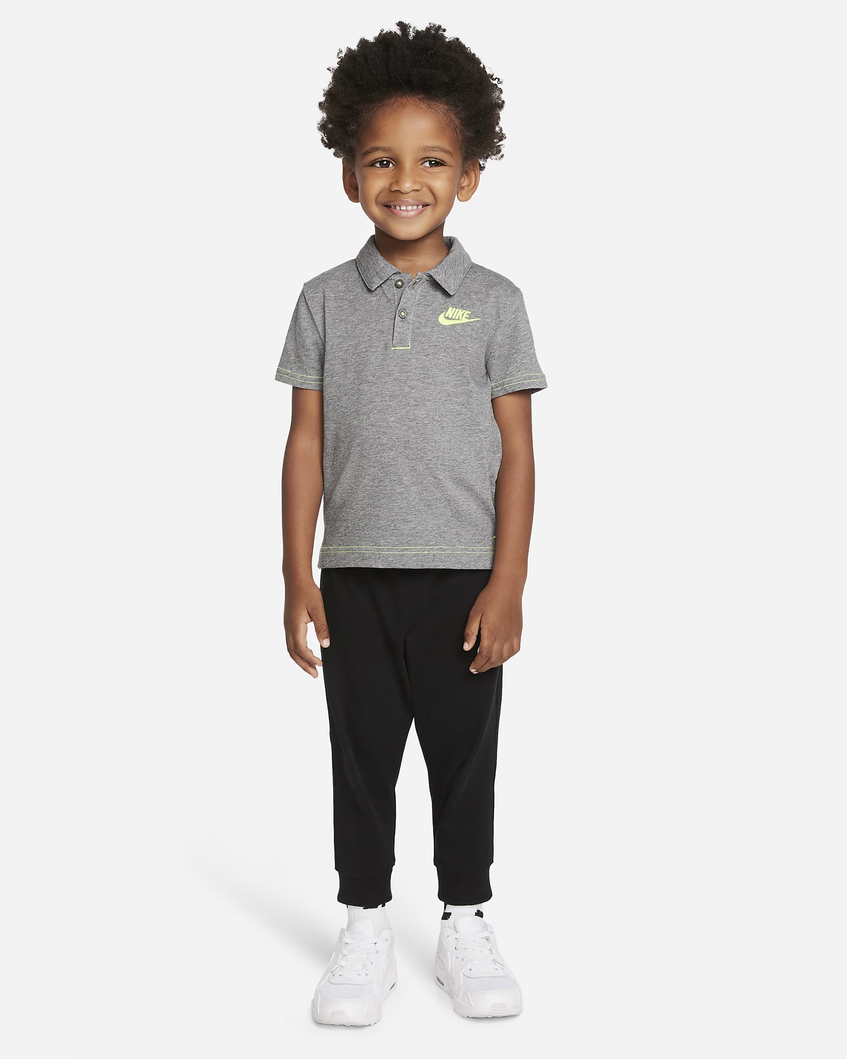 Nike Dri-FIT Toddler Polo Top - Carbon Heather