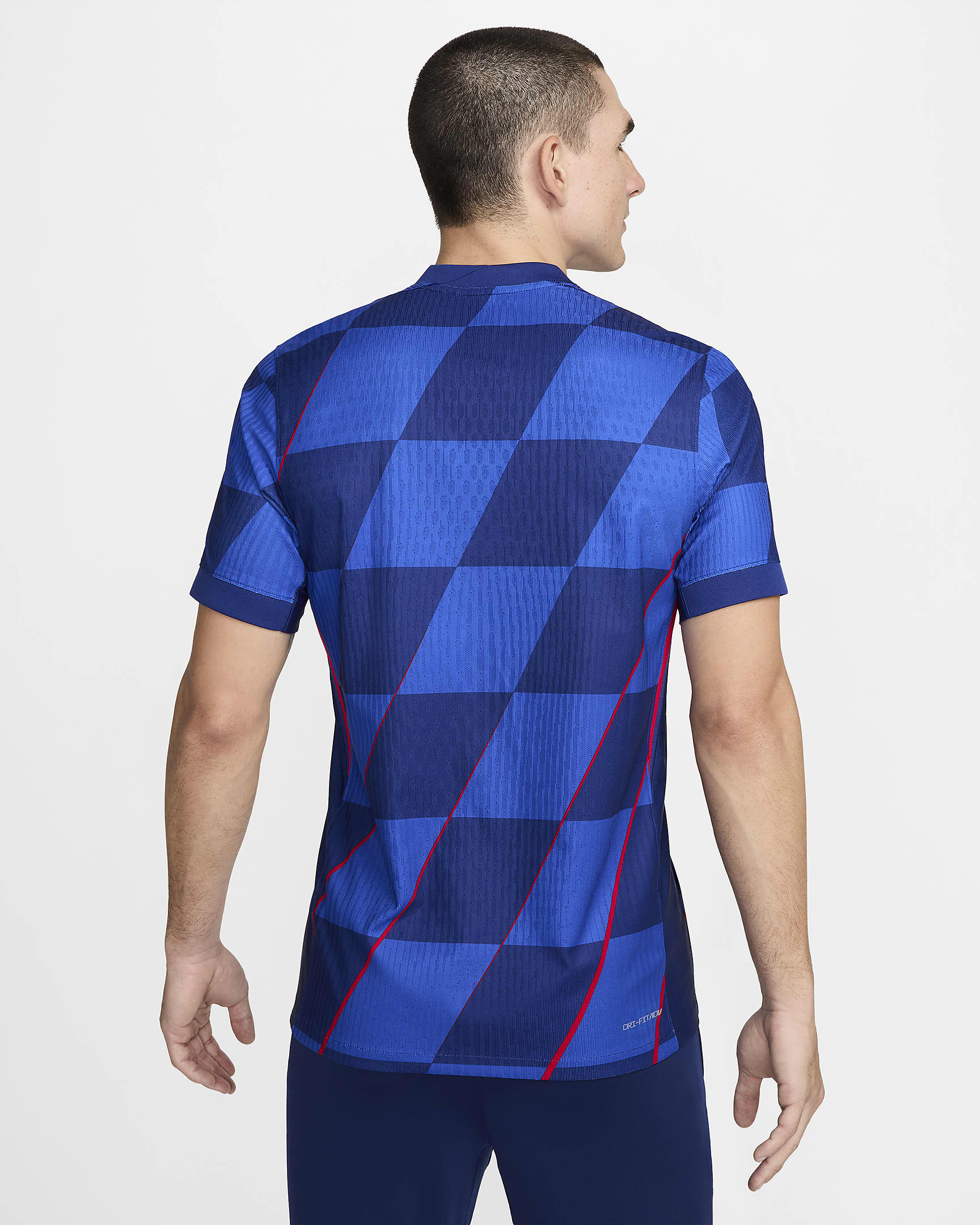 Pánský zápasový/venkovní fotbalový dres s krátkým rukávem Nike Dri-FIT ADV Authentic Chorvatsko 2024/25 - Hyper Royal/Deep Royal/University Red/Bílá