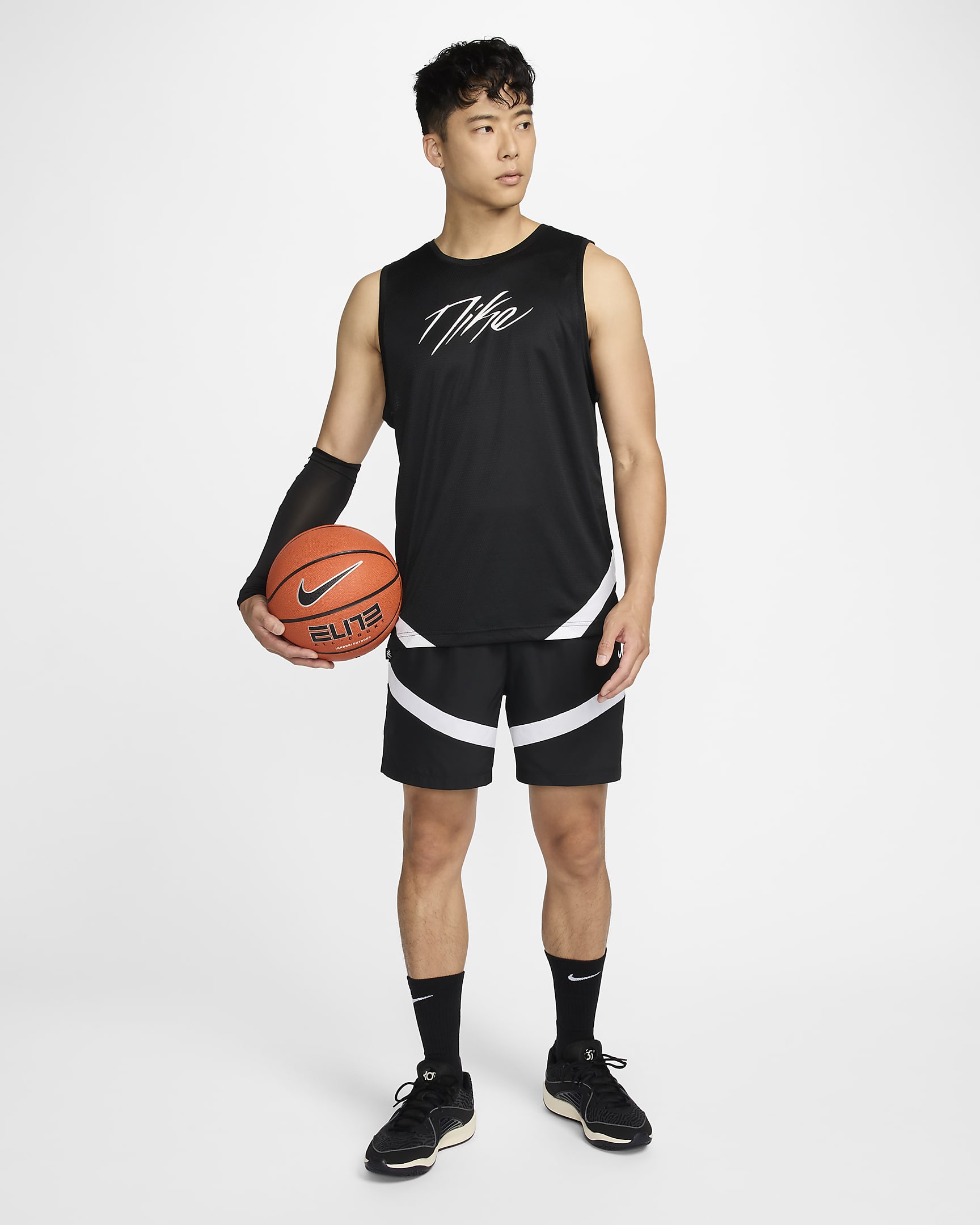 Nike Icon Men's Dri-FIT Basketball Jersey - Black/White/Black/White