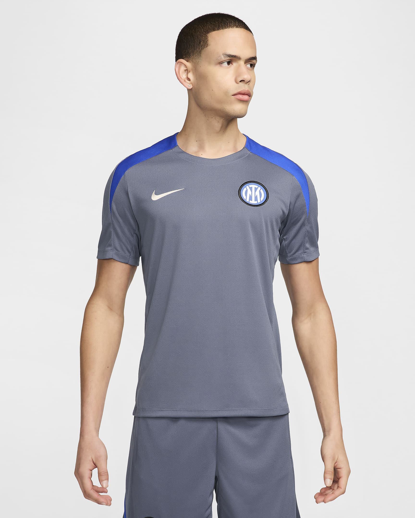 Inter Milan Strike Men's Nike Dri-FIT Football Short-Sleeve Top - Diffused Blue/Lyon Blue/Sand Drift