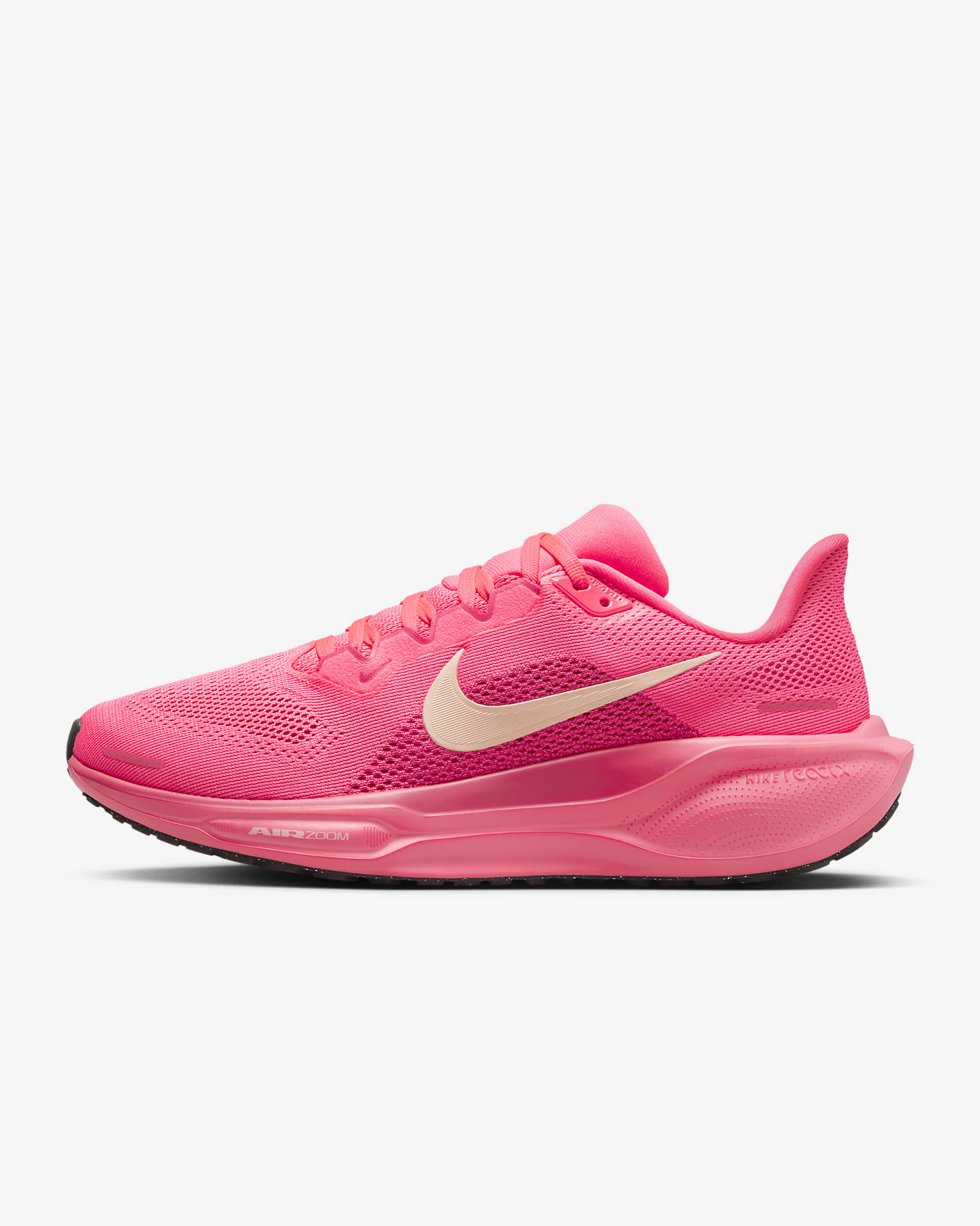 Tenis de correr en pavimento para mujer Nike Pegasus 41 - Ponche cálido/Rosa margarita/Negro/Tinte carmesí