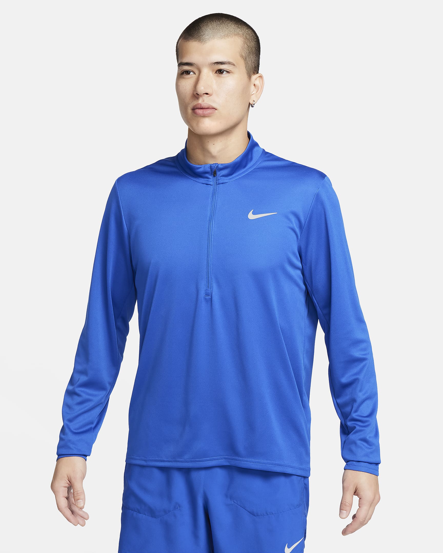 Camisola de running Dri-FIT com fecho até meio Nike Pacer para homem - Game Royal