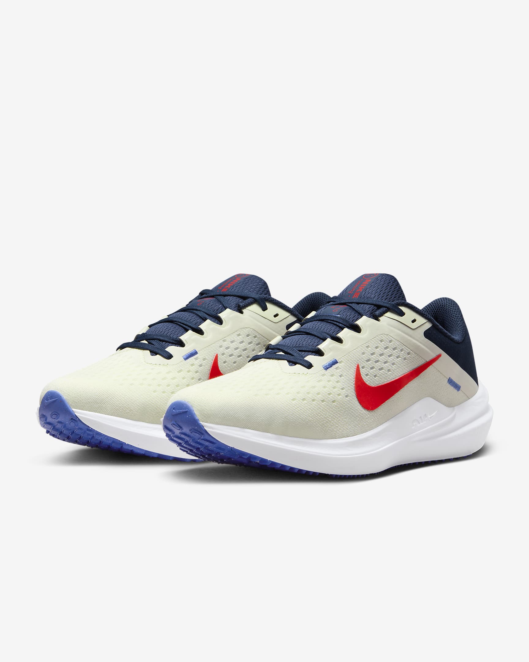 Nike Winflo 10 Men's Road Running Shoes - Sea Glass/Midnight Navy/Blue Joy/University Red