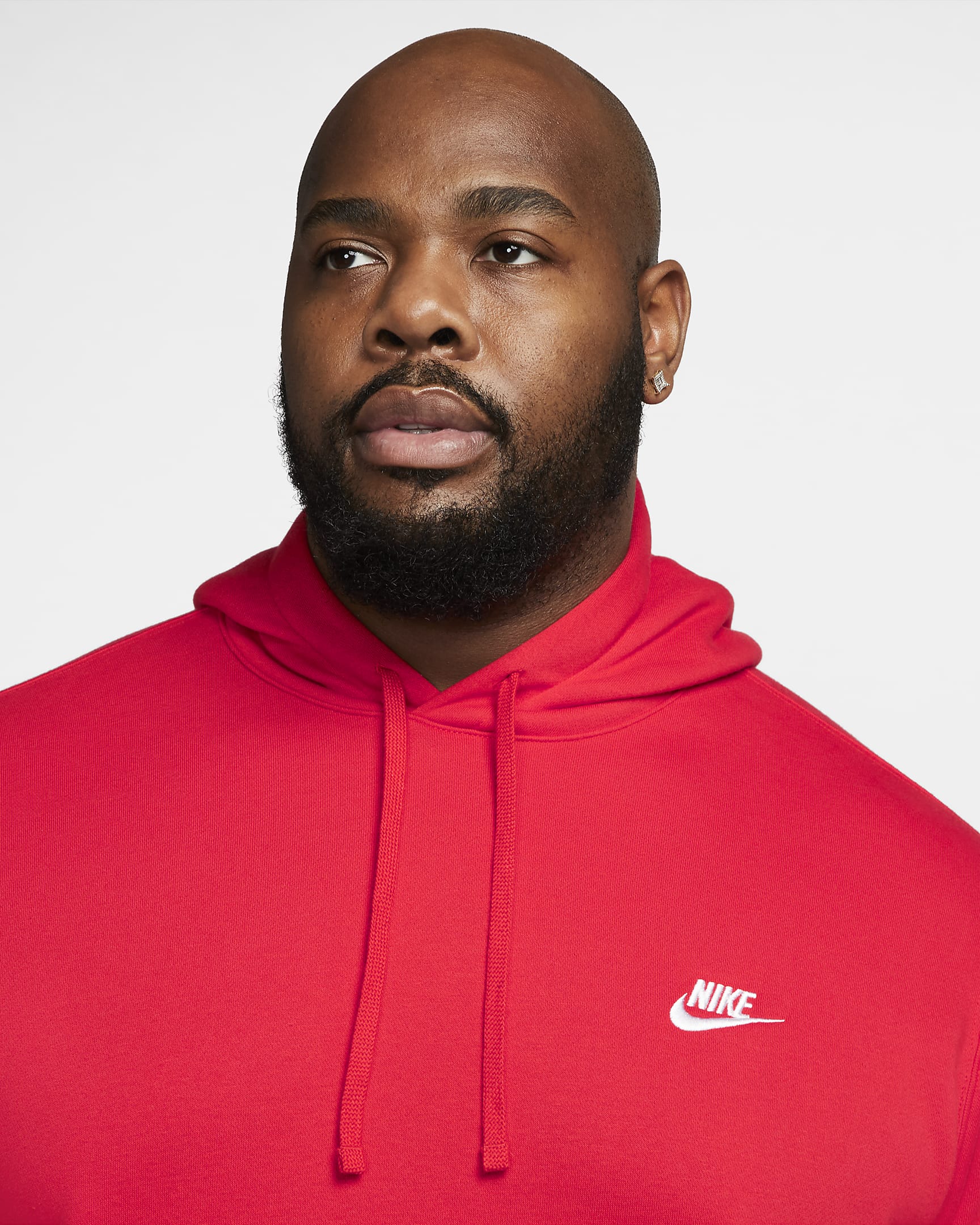 Nike Sportswear Club fleecehettegenser til herre - University Red/University Red/Hvit