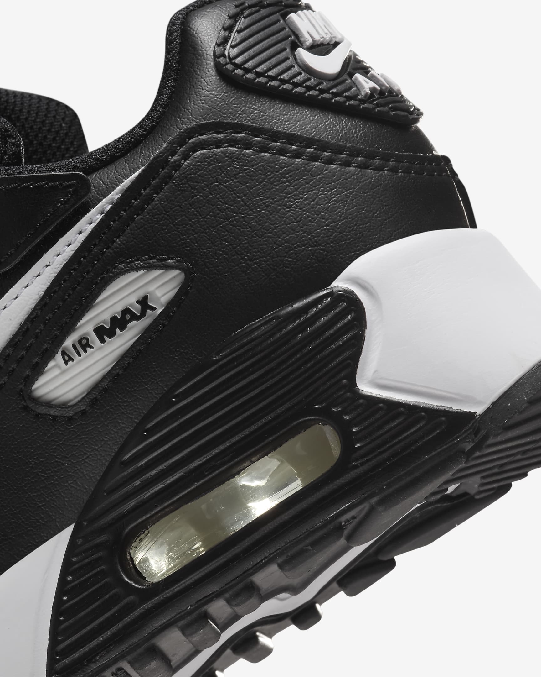 Tenis para niños de preescolar Nike Air Max 90 EasyOn - Negro/Negro/Blanco