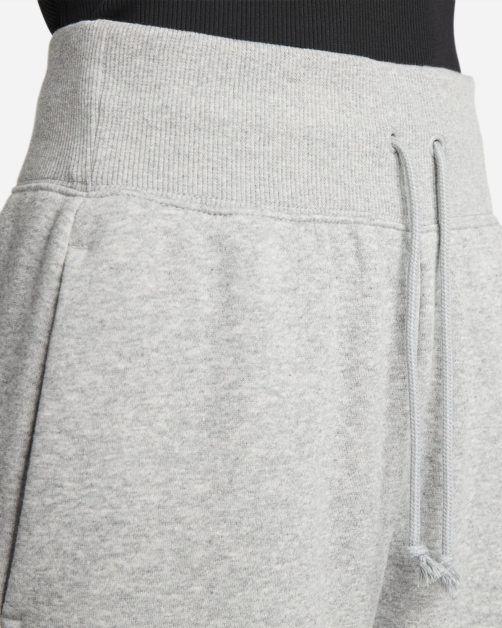 Nike Sportswear Phoenix Fleece Women's High-Waisted Wide-Leg Tracksuit Bottoms - Dark Grey Heather/Sail