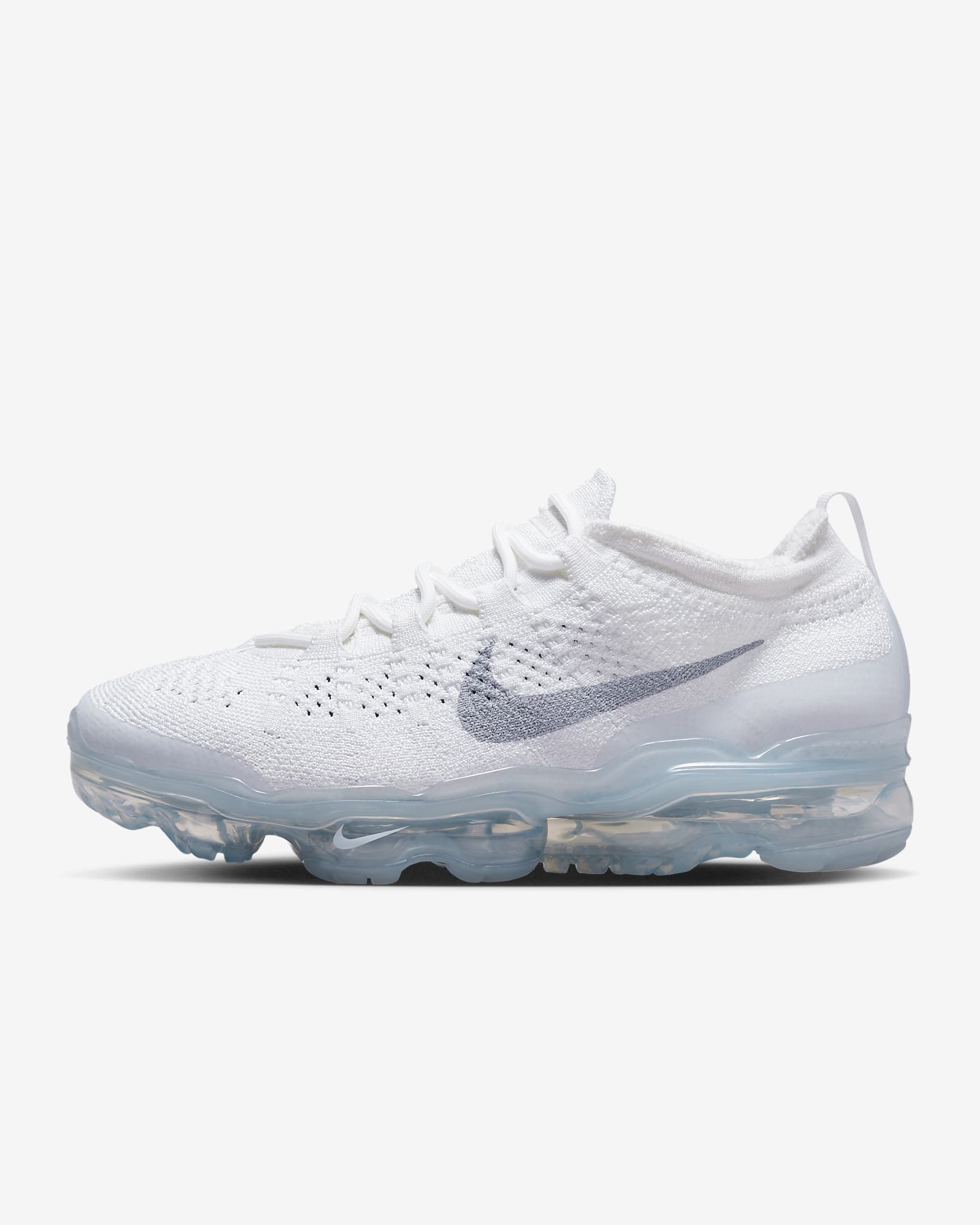 Nike Air VaporMax 2023 Flyknit Women's Shoes - White/Metallic Silver/Metallic Silver/Pure Platinum