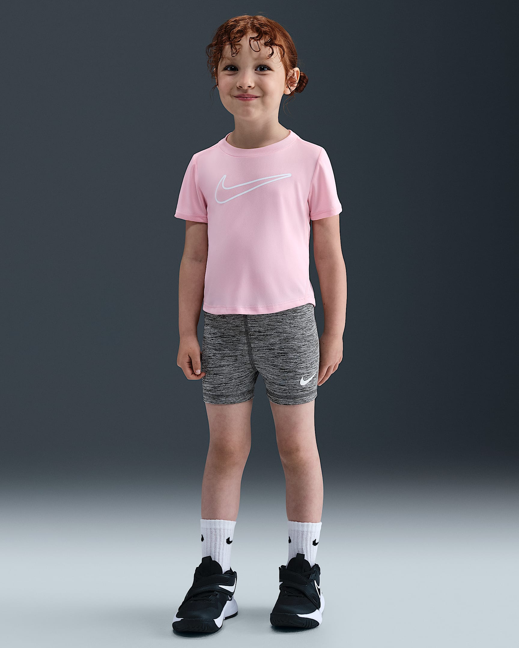 Nike Dri-FIT Pro Toddler Shorts - Carbon Heather