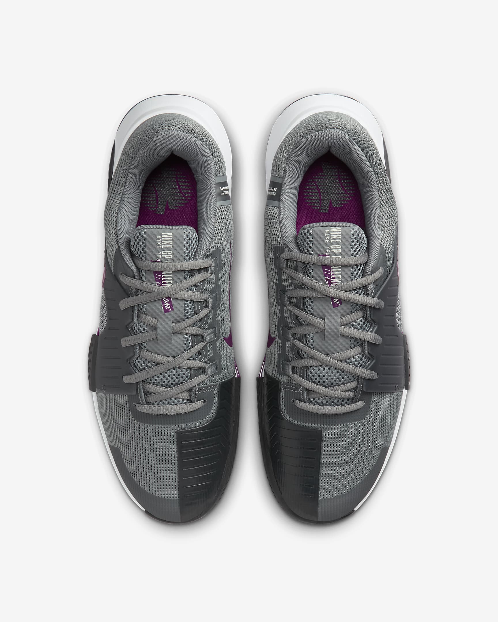 Nike Zoom GP Challenge 1 hardcourt tennisschoenen voor heren - Smoke Grey/Dark Smoke Grey/Photon Dust/Sangria