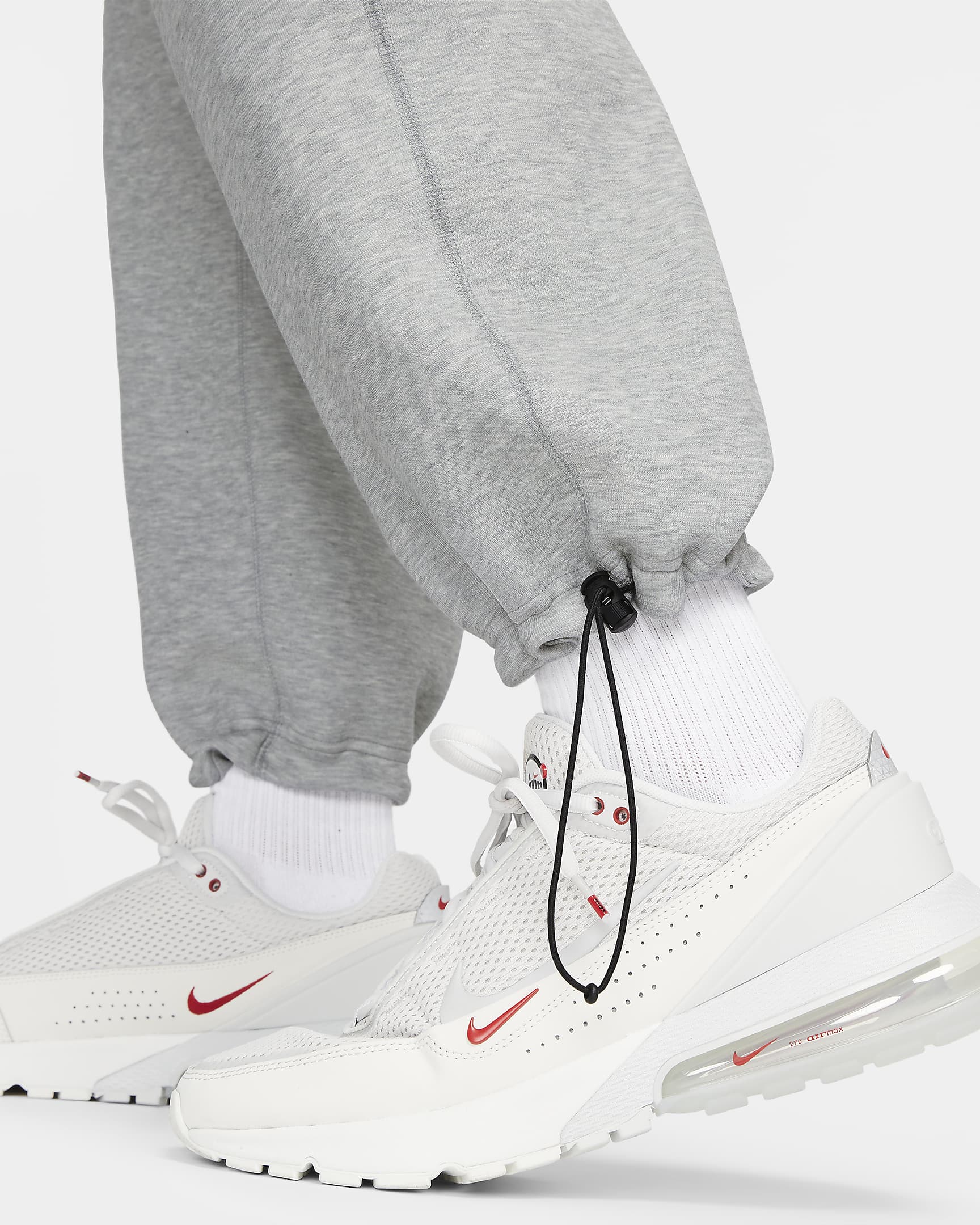 Nike Sportswear Tech Fleece joggebukse med åpen fald til herre - Dark Grey Heather/Svart