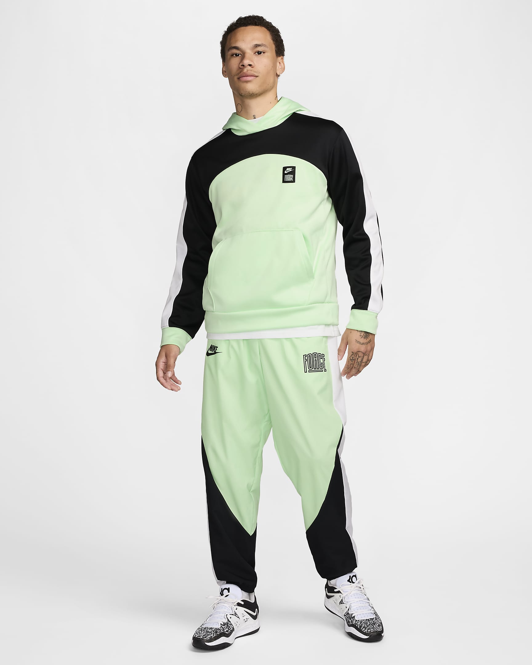 Nike Starting 5 Men's Therma-FIT Basketball Hoodie - Vapour Green/Black/White/Vapour Green