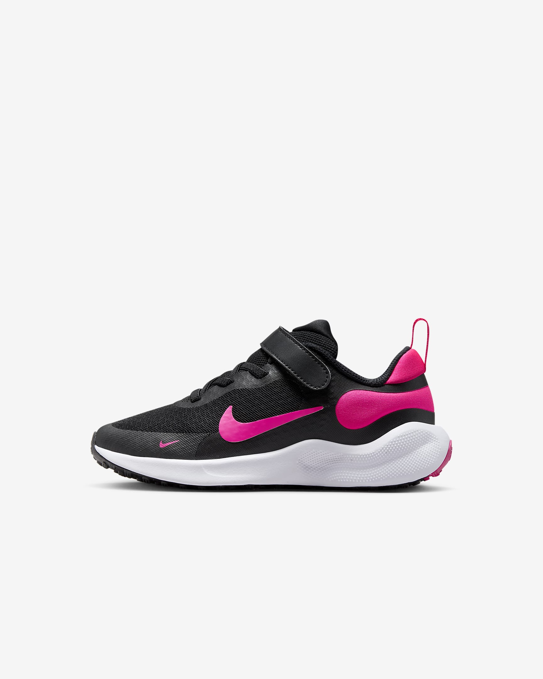 Nike Revolution 7 Younger Kids' Shoes - Black/White/Hyper Pink