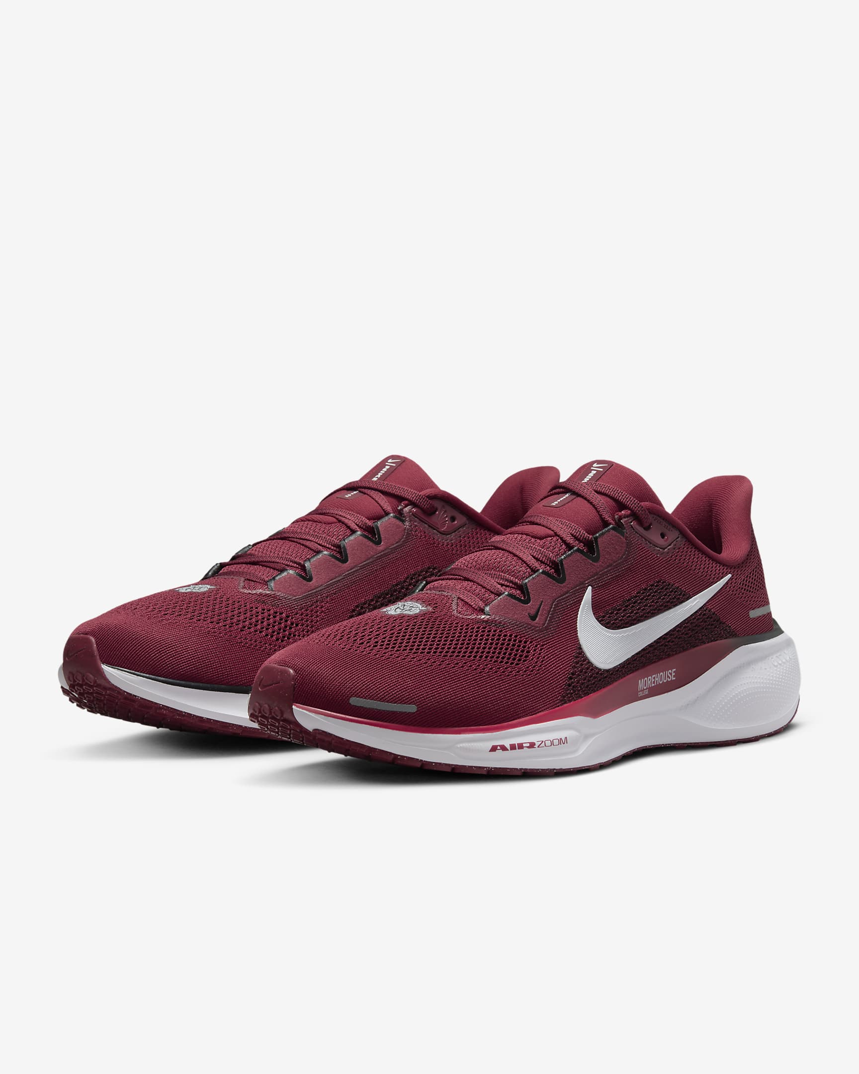 Morehouse Pegasus 41 Men's Nike College Road Running Shoes - Deep Garnet/White/Black/White