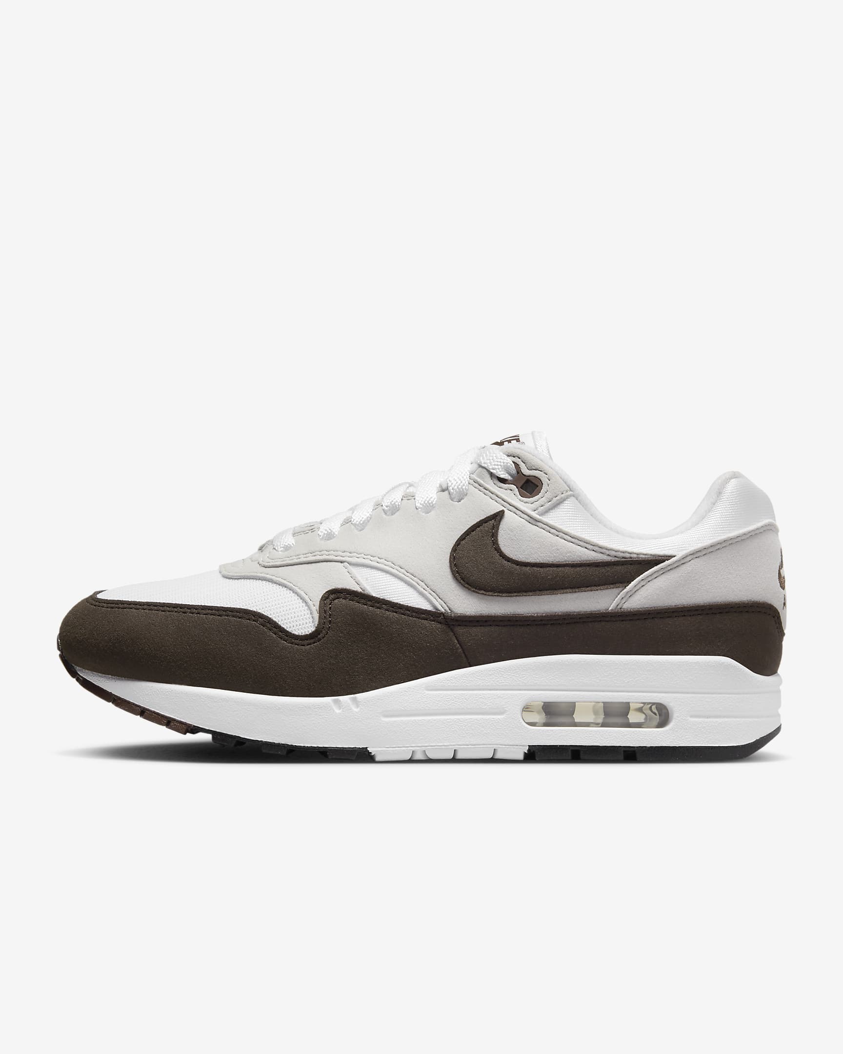 Buty damskie Nike Air Max 1 - Neutral Grey/Biel/Czerń/Baroque Brown