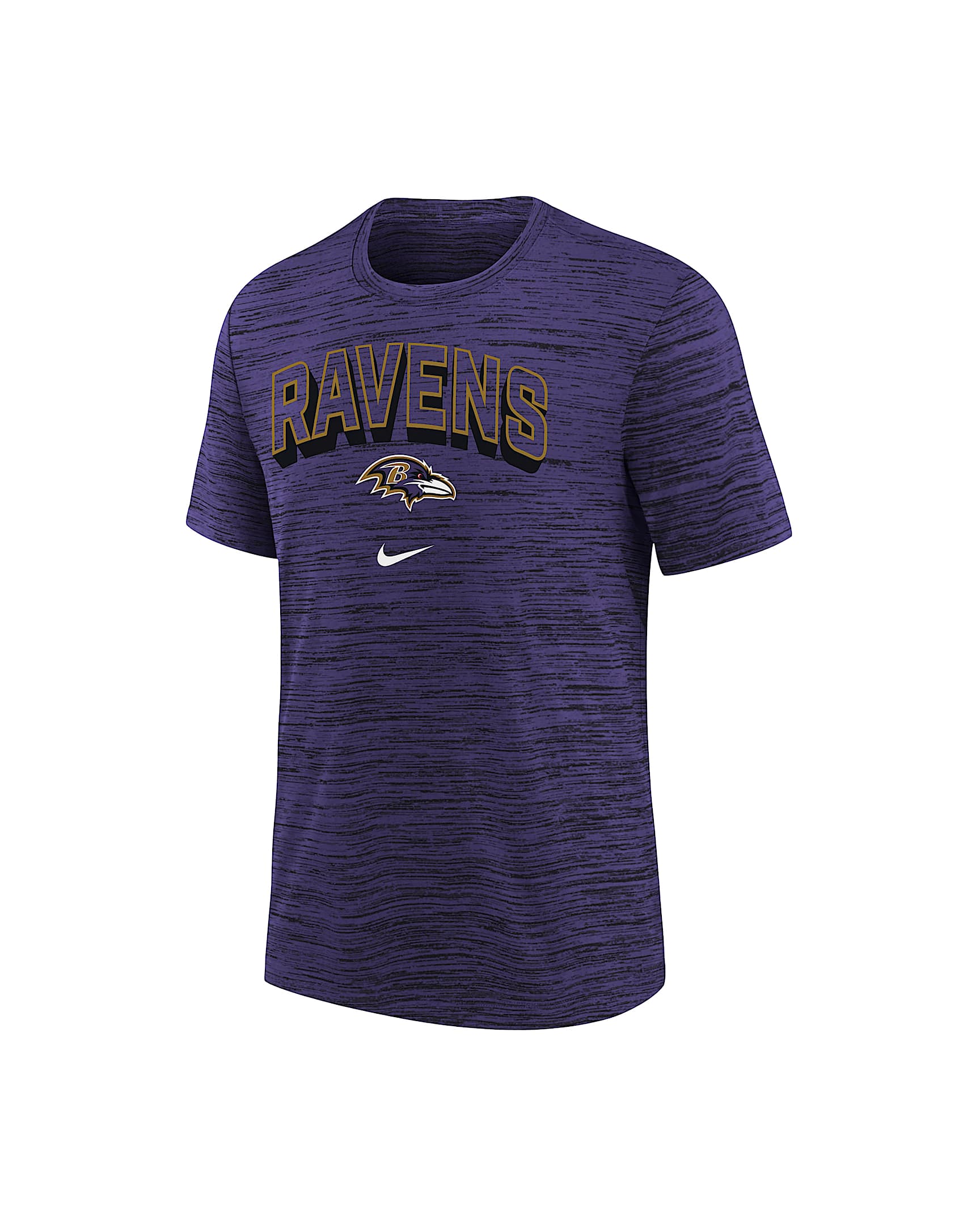 Baltimore Ravens Sideline Velocity Big Kids’ Nike Dri-FIT NFL T-Shirt - Purple