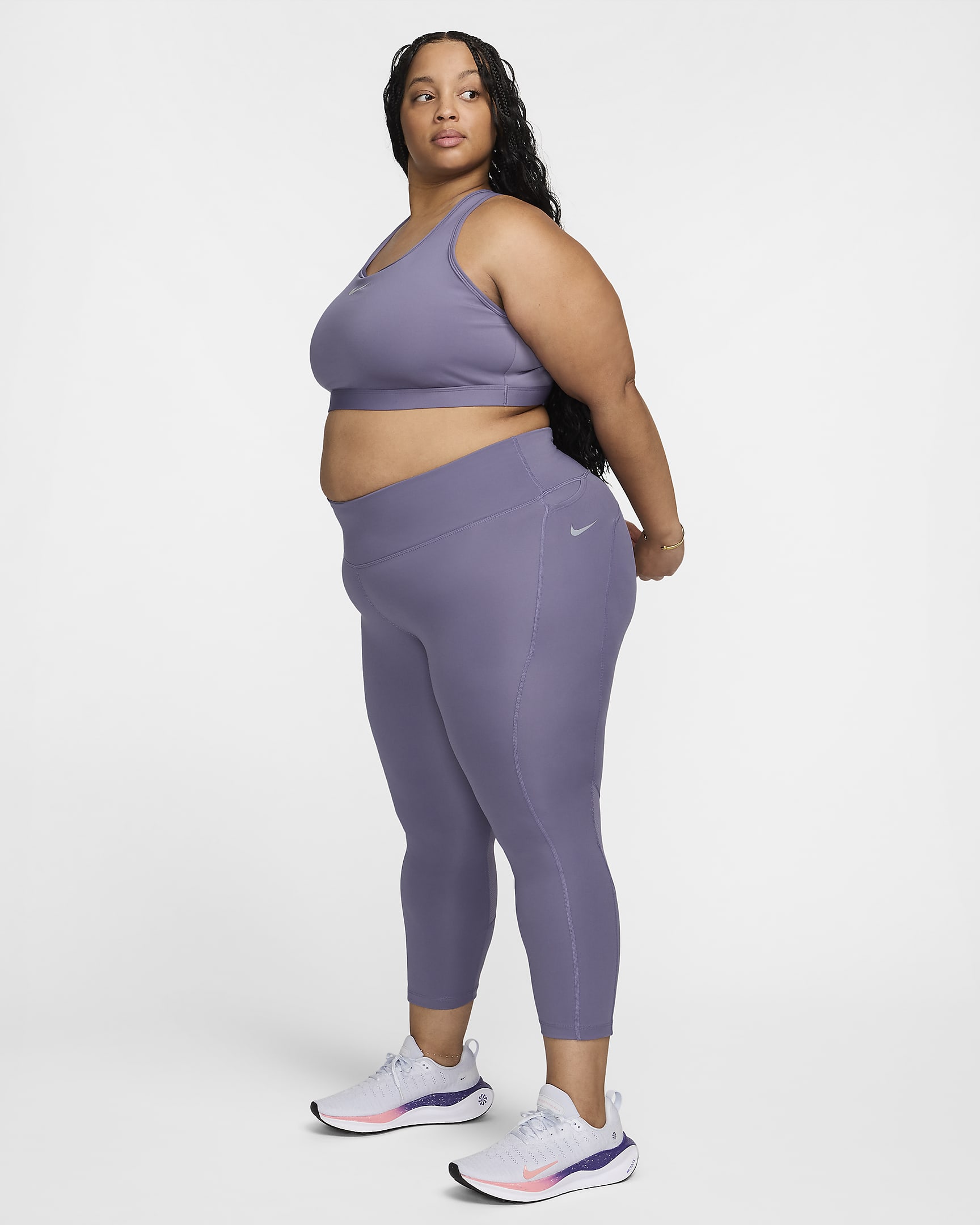 Nike Fast Women's MidRise Crop Running Leggings (Plus Size). Nike BE