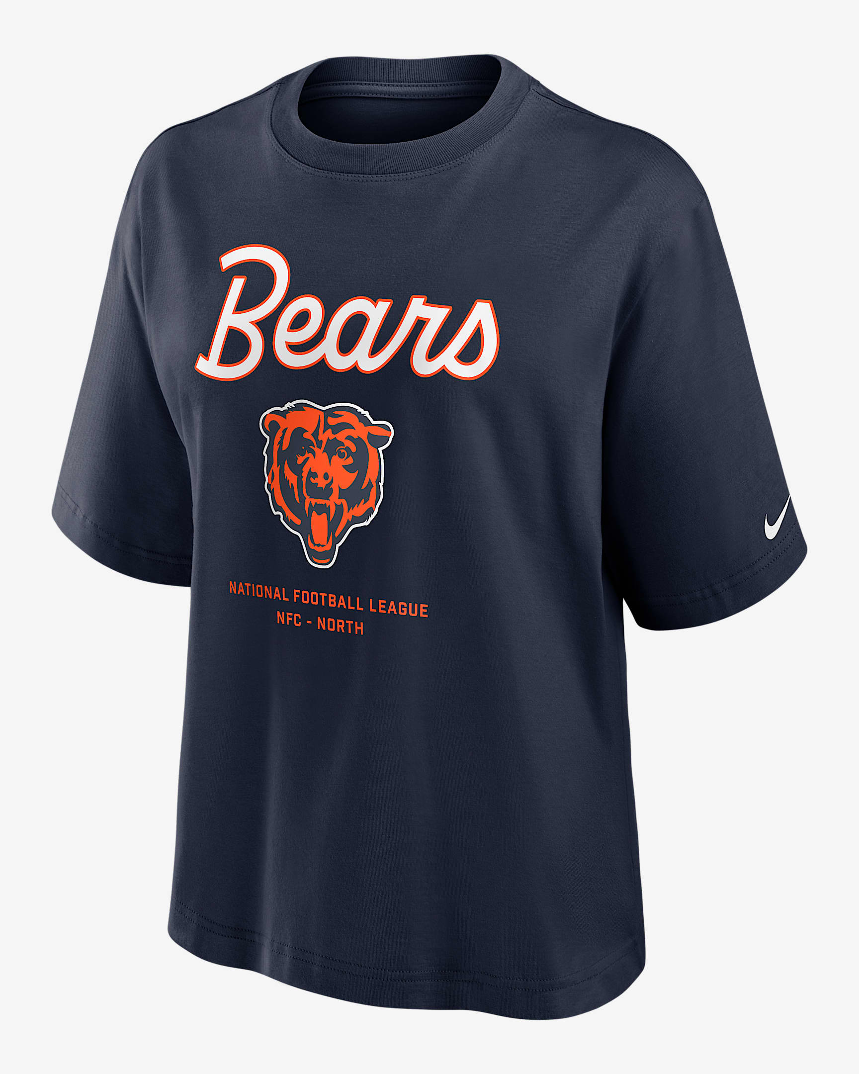 Chicago Bears Essential Script Boxy Women's Nike NFL T-Shirt - Marine