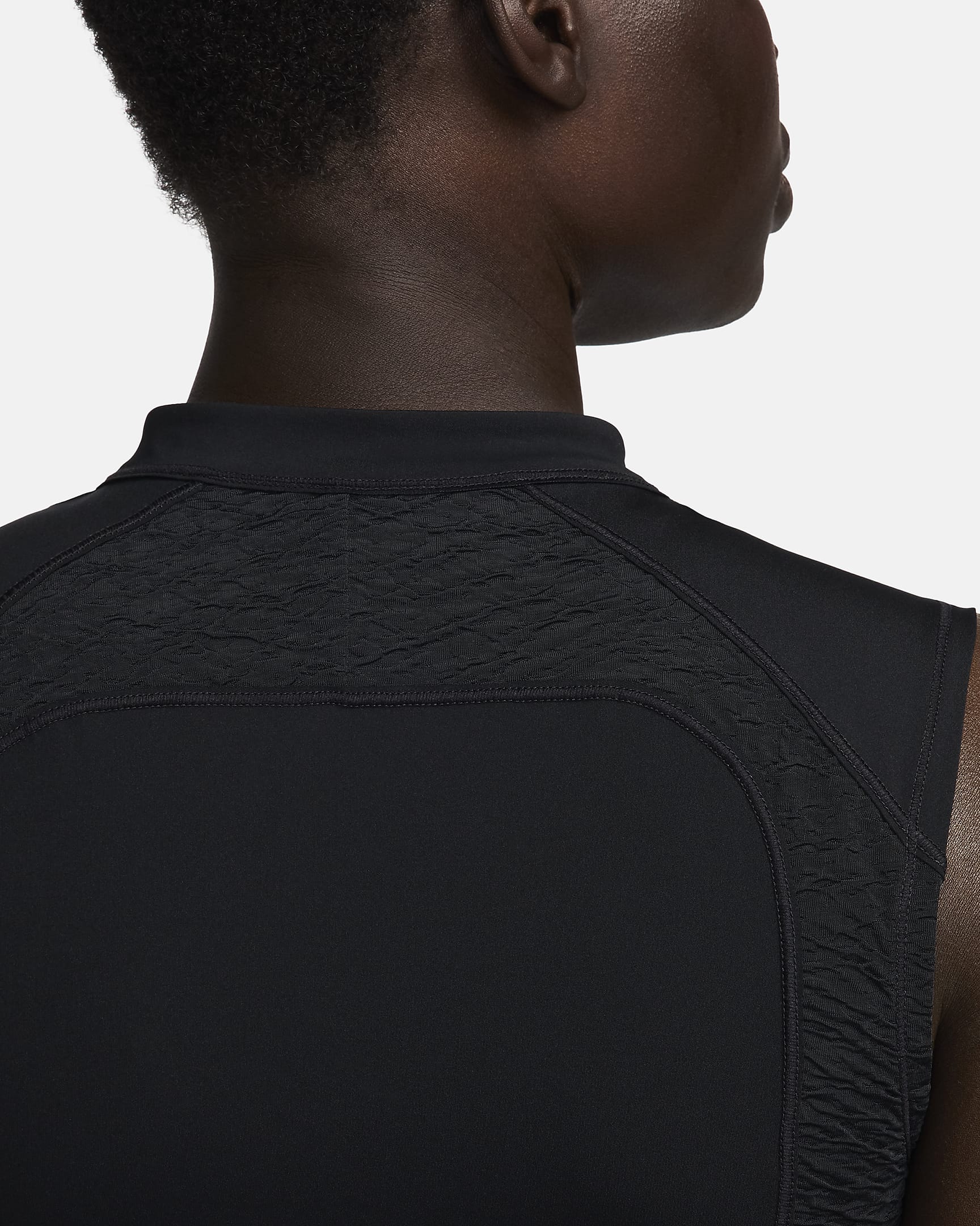 Débardeur de running à 1/4 de zip Dri-FIT Nike Trail pour femme - Noir/Noir/Dark Smoke Grey