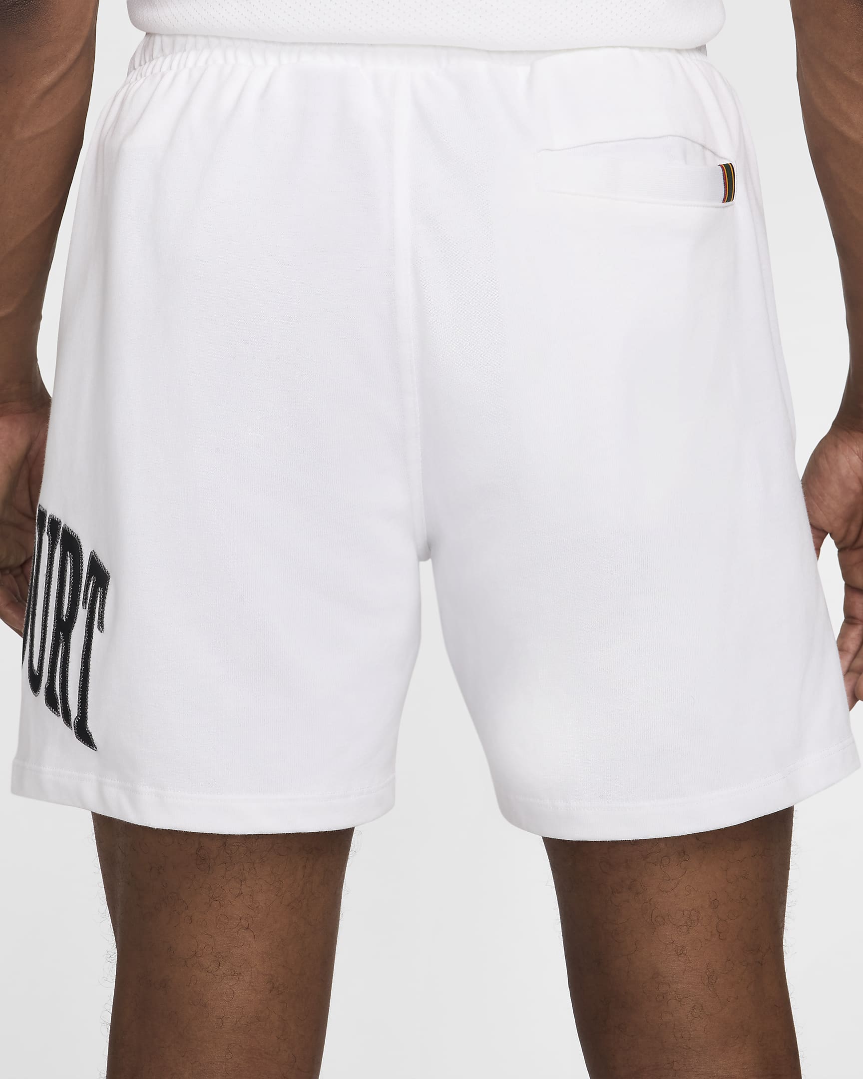 NikeCourt Heritage Tennisshorts (ca. 15 cm, Herren) - Weiß/Schwarz/Flat Pewter