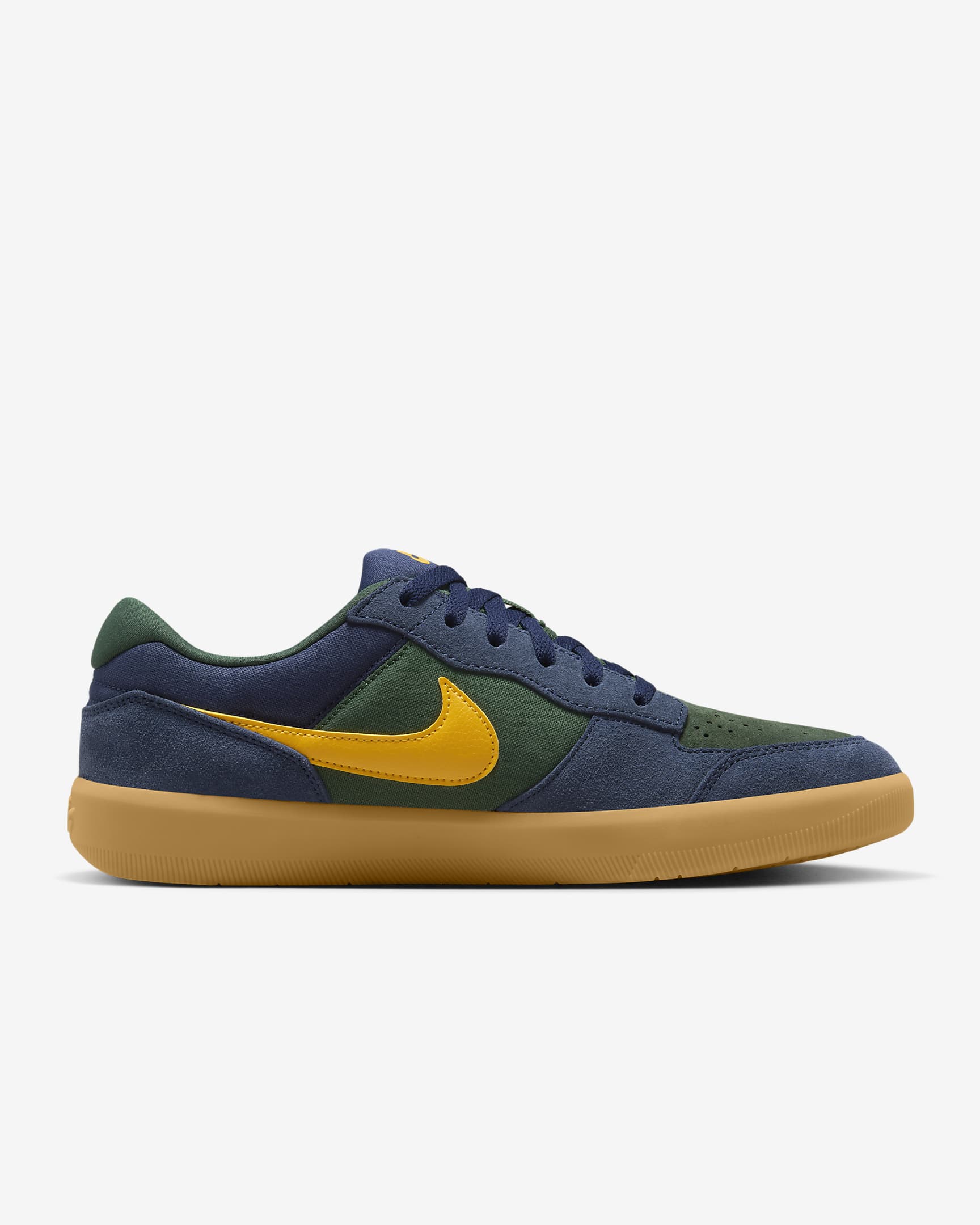 Nike SB Force 58 Skate Shoes - Midnight Navy/Fir/Gum Light Brown/University Gold