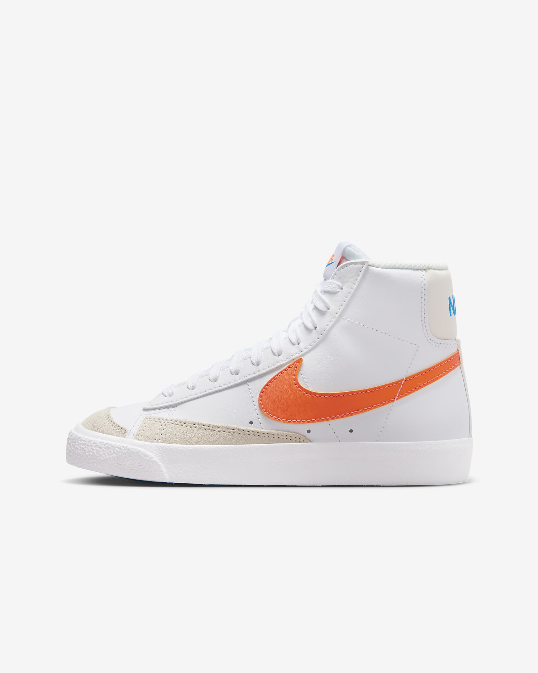 Nike Blazer Mid '77 Schuh für ältere Kinder - Weiß/Photo Blue/Phantom/Total Orange