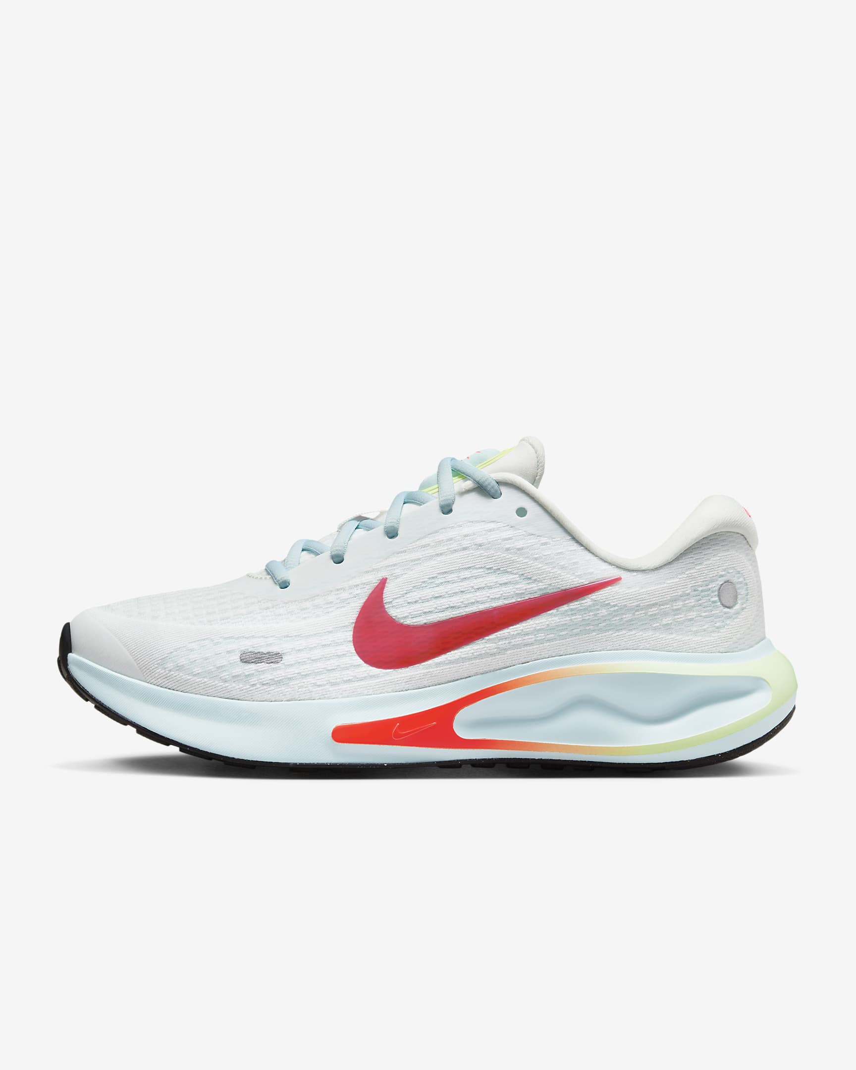 Nike Journey Run Women's Road Running Shoes - Summit White/Glacier Blue/Barely Volt/Bright Crimson