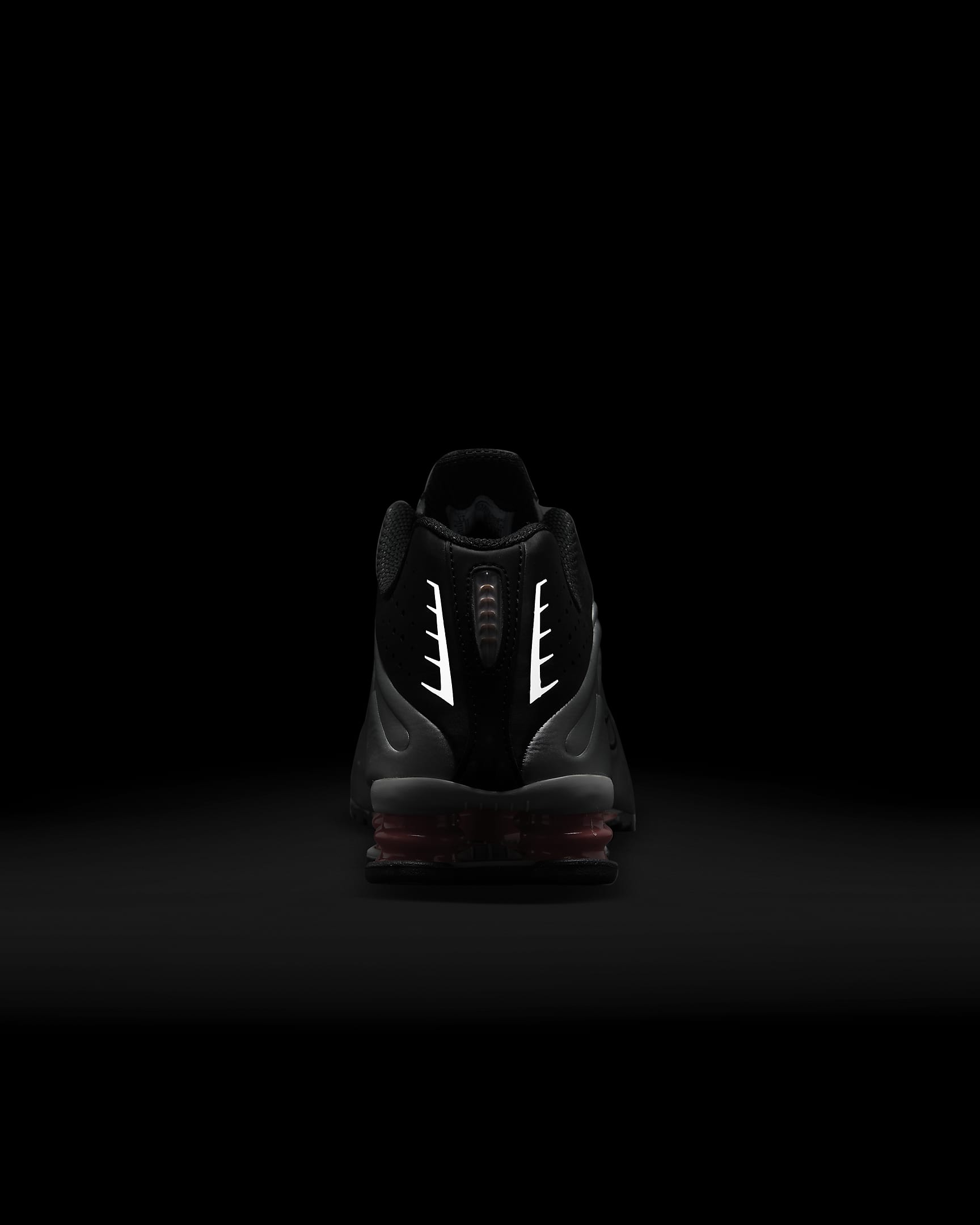 Nike Shox R4 Shoes - Black/Max Orange/Metallic Silver