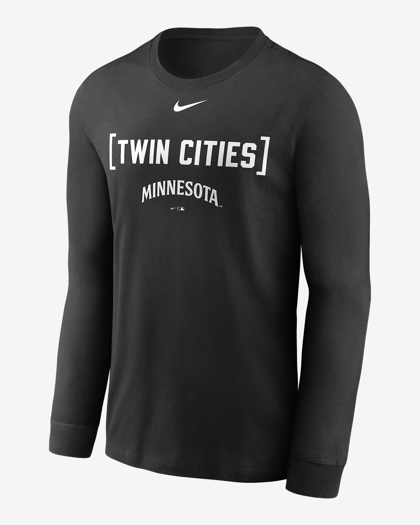 Minnesota Twins Fashion Men's Nike MLB Long-Sleeve T-Shirt - Black