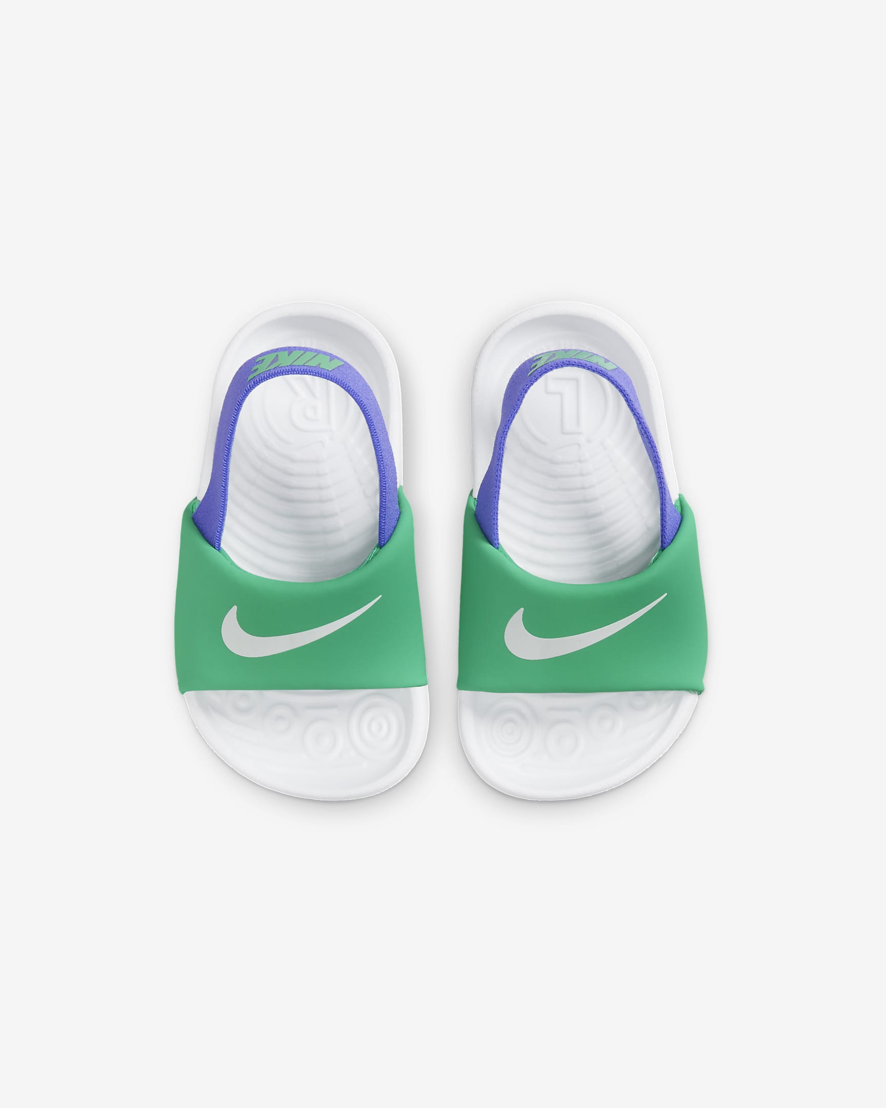 Nike Kawa Baby & Toddler Slides - Stadium Green/Persian Violet/White/Summit White