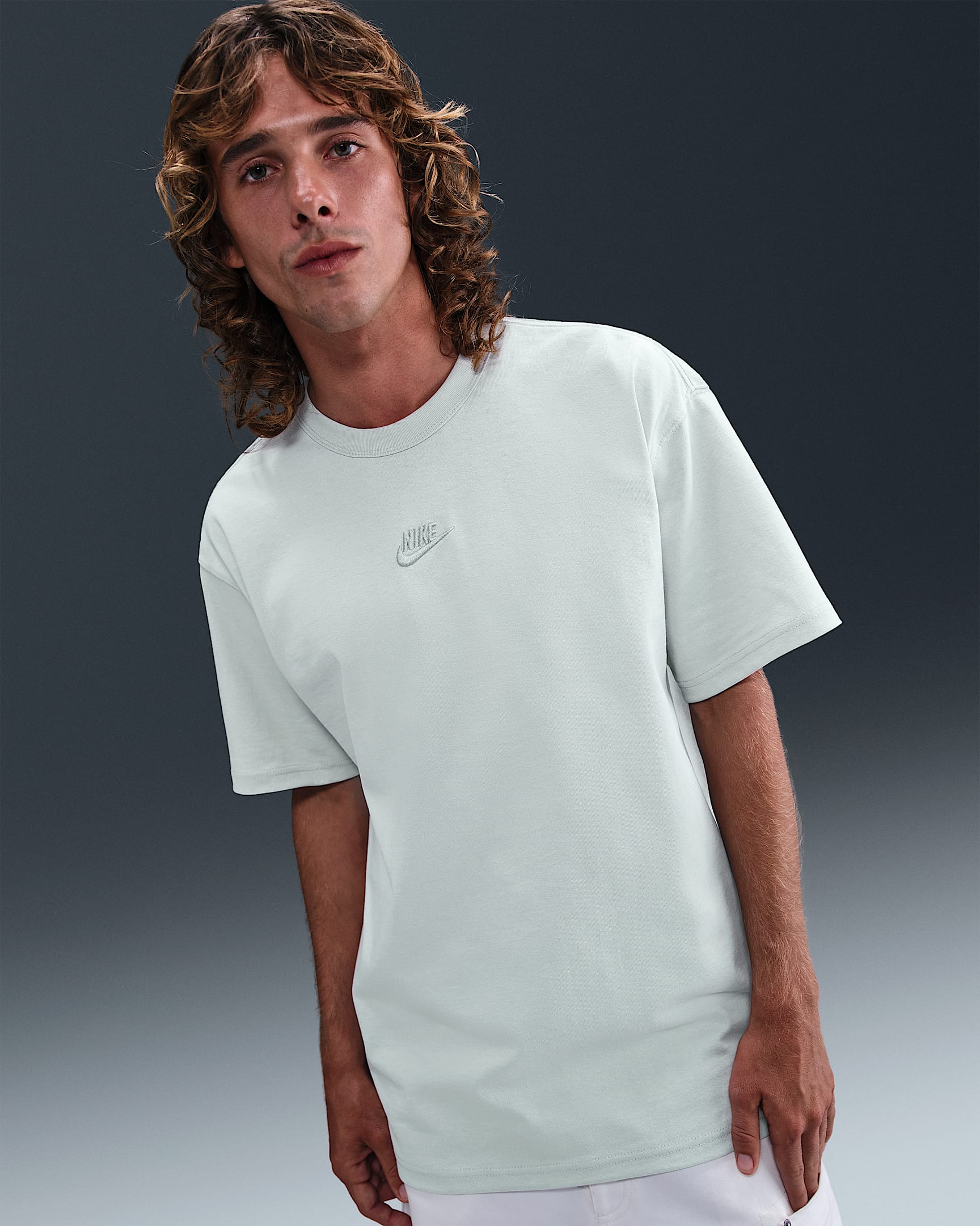Nike Sportswear Premium Essentials Men's T-Shirt - Light Silver