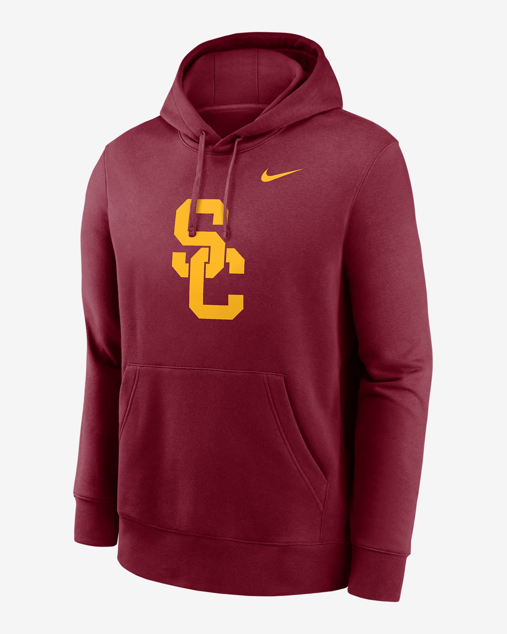 USC Trojans Primetime Evergreen Club Primary Logo Men's Nike College Pullover Hoodie - Crimson