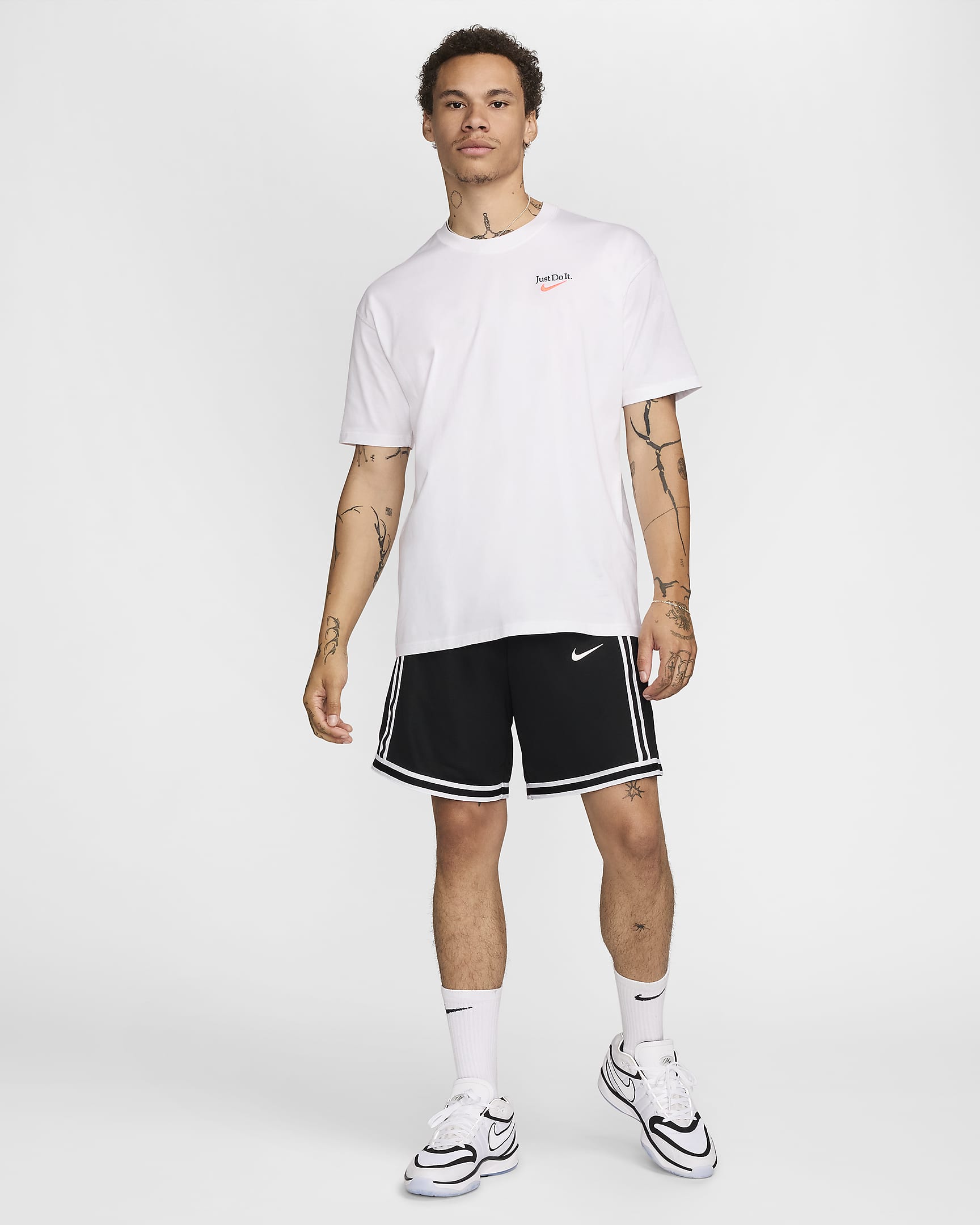 T-shirt de basquetebol Max90 Nike para homem - Branco