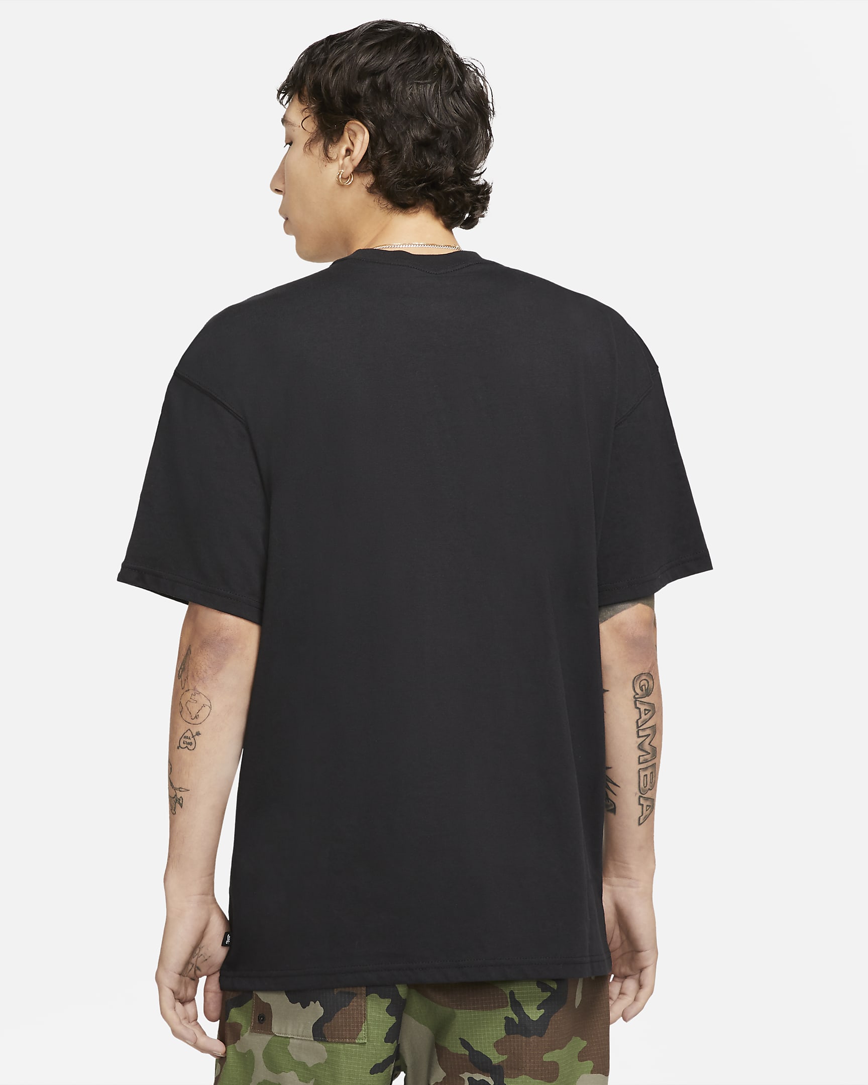 T-shirt de skateboard à logo Nike SB - Noir/Blanc