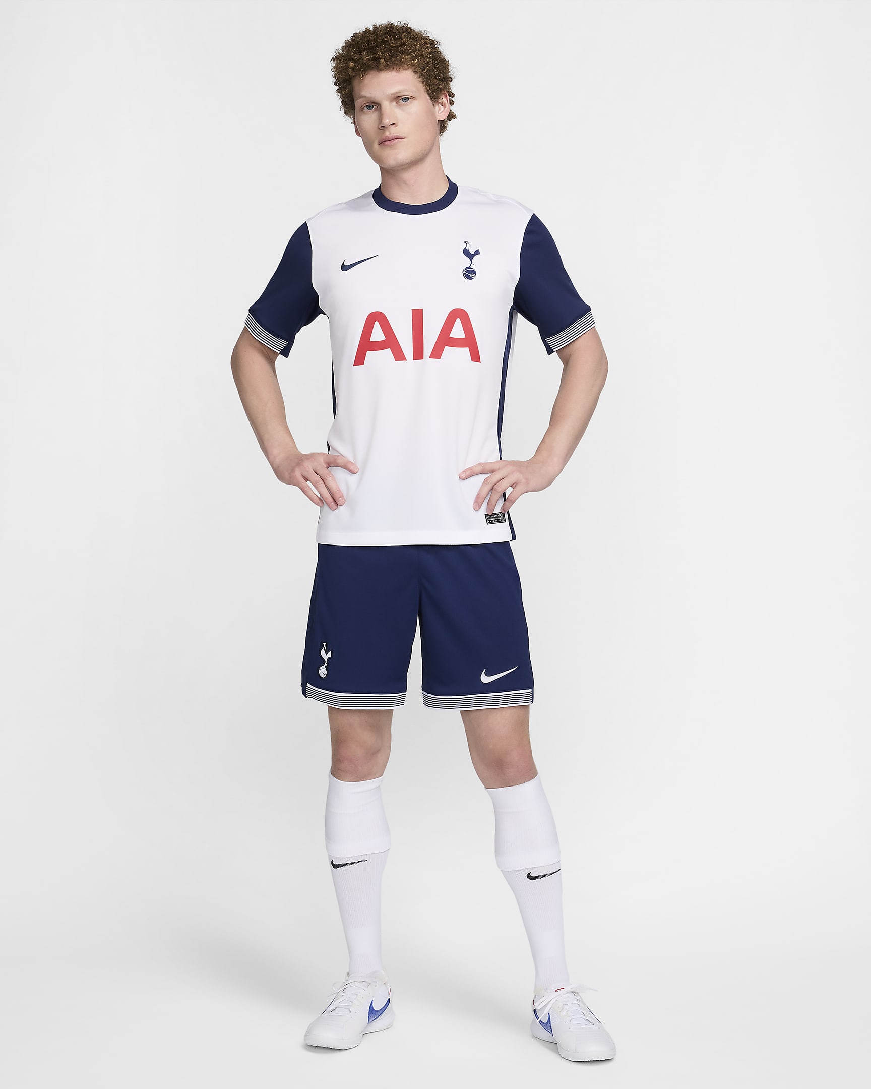 Jersey de fútbol Nike Dri-FIT Replica del Tottenham Hotspur local 2024/25 Stadium para hombre - Blanco/Azul binario/Azul binario