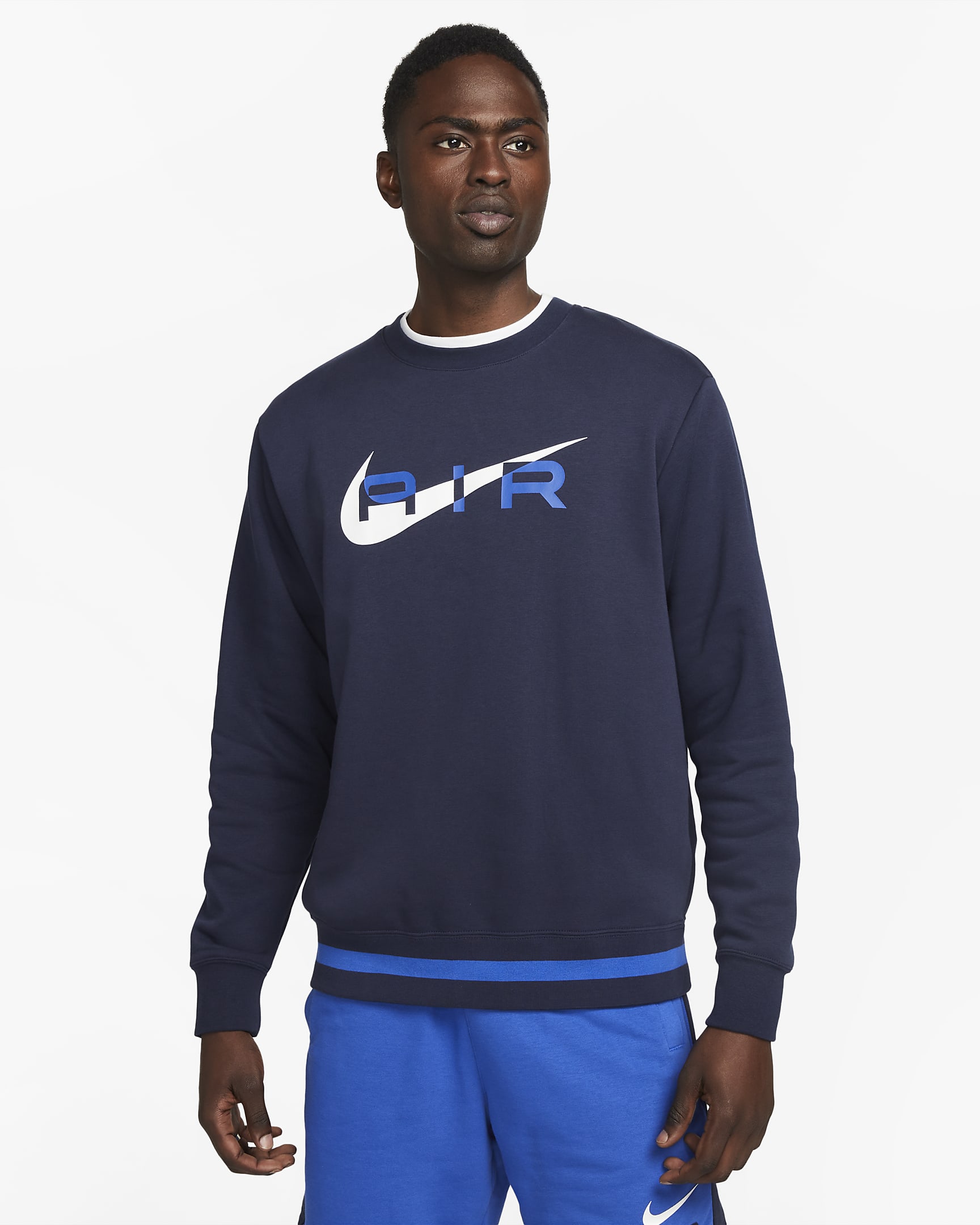 Nike Air Mens Fleece Crew Neck Sweatshirt Nike Be