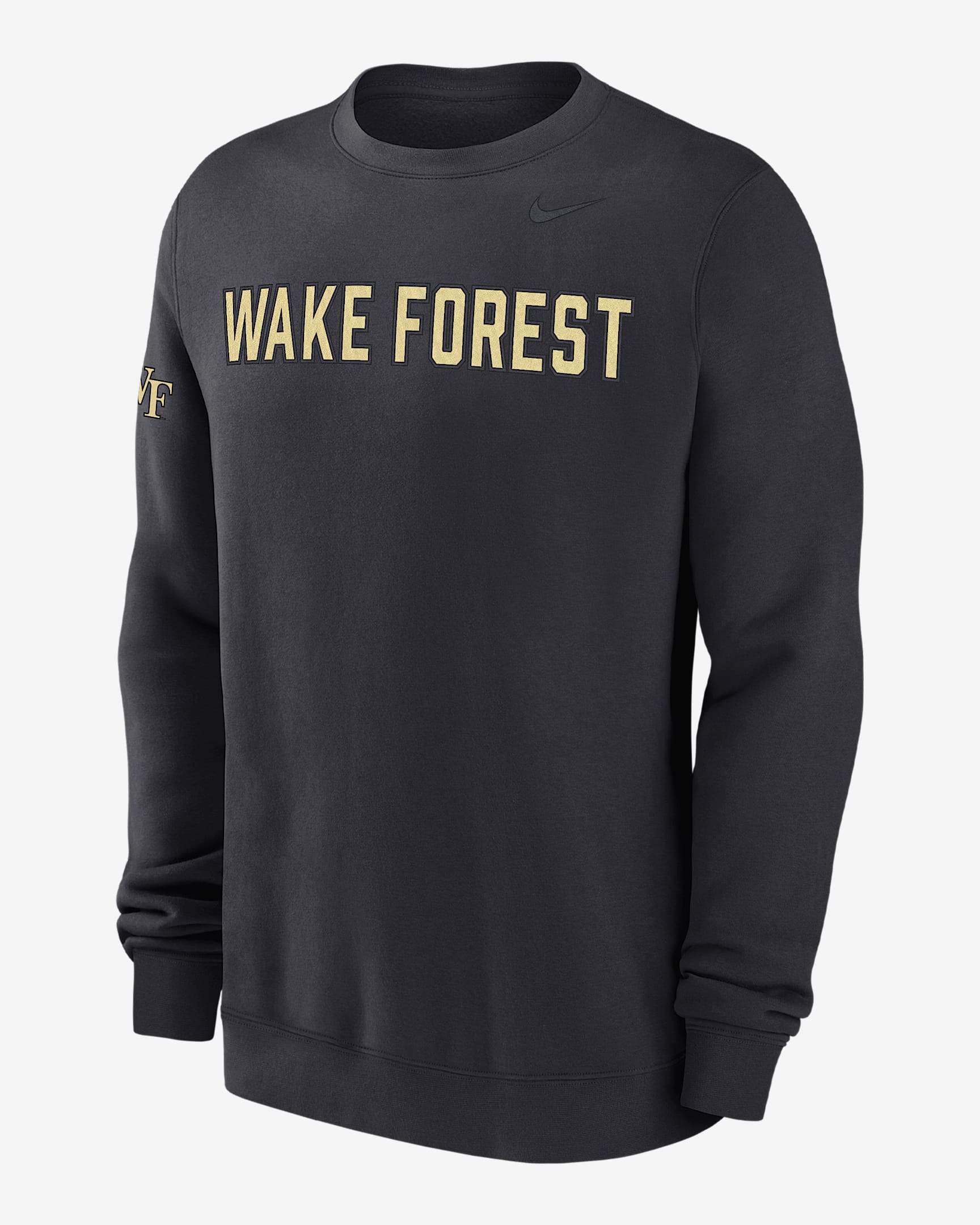 Wake Forest Club Fleece Men's Nike College Crew-Neck Sweatshirt - Anthracite