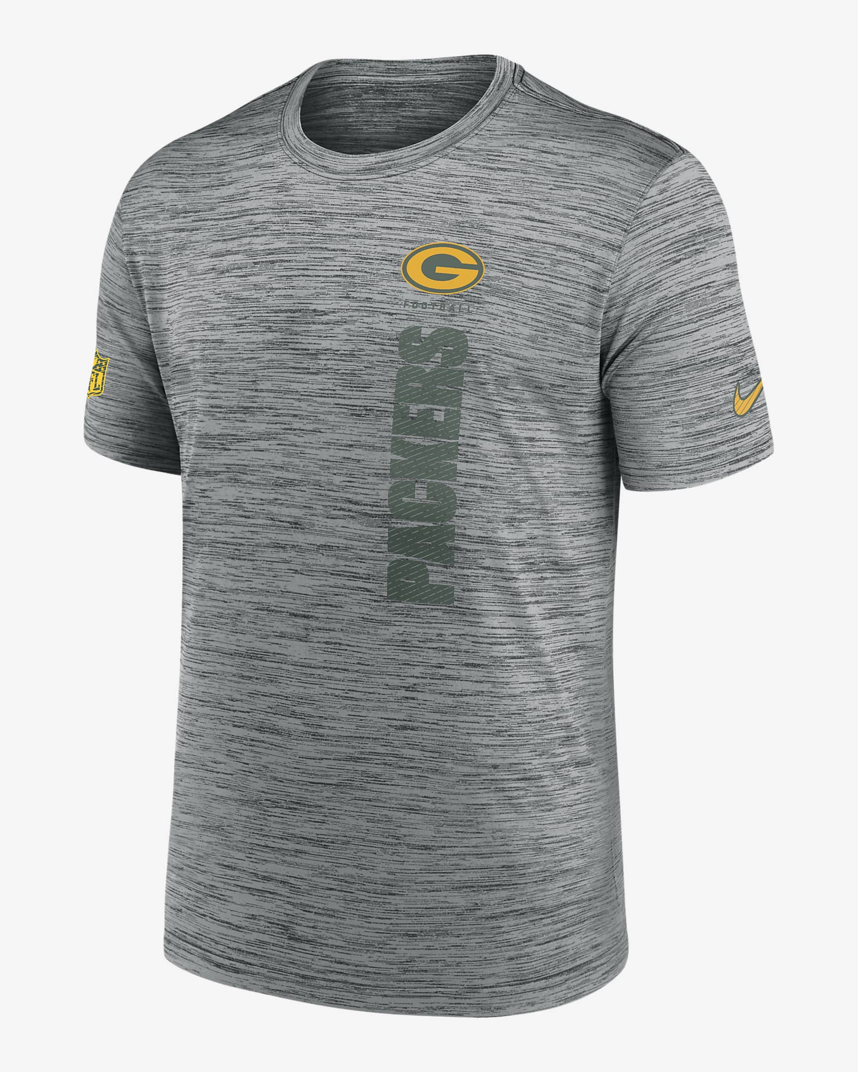 Green Bay Packers Sideline Velocity Men's Nike Dri-FIT NFL T-Shirt - Grey Heather