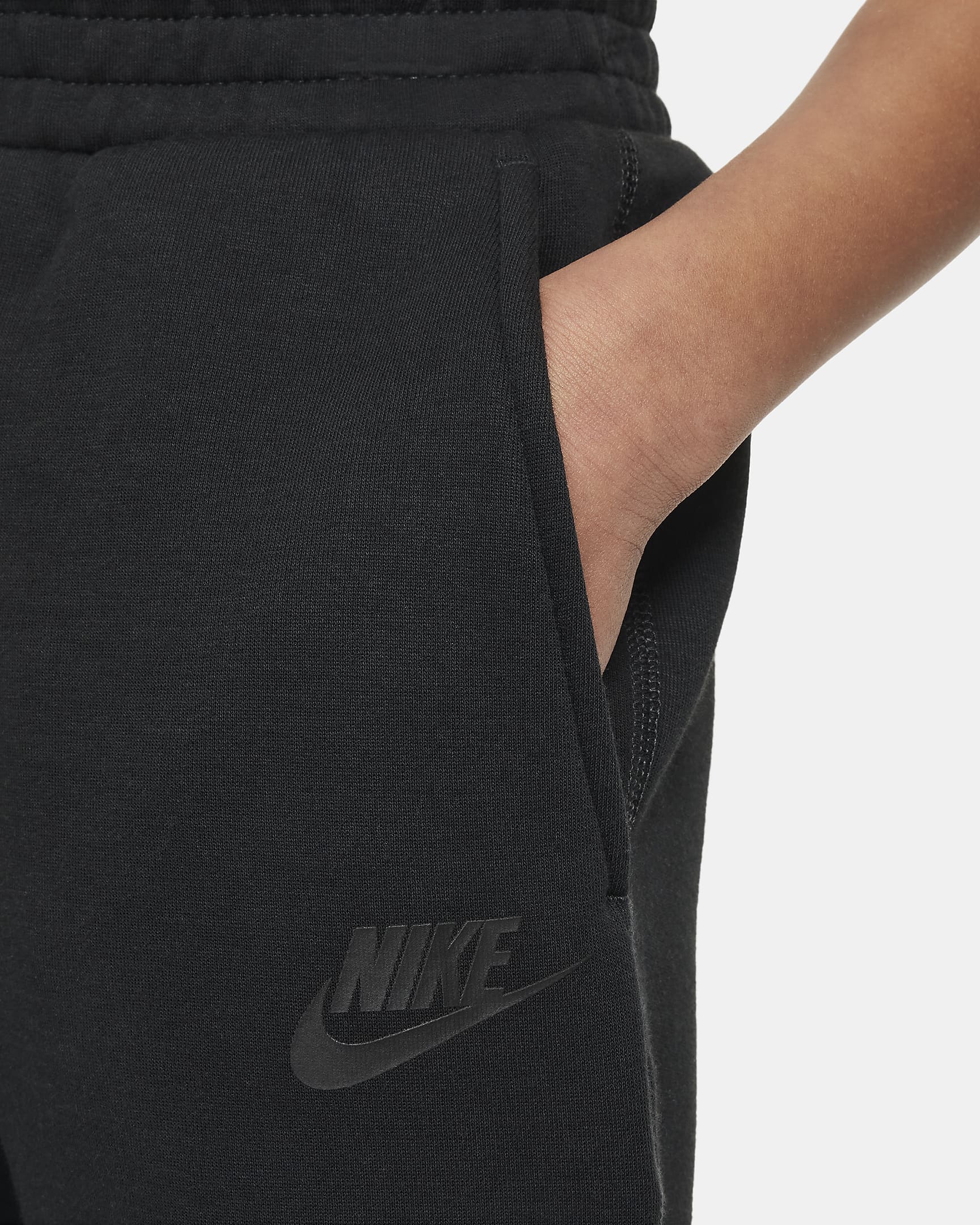 Nike Sportswear Tech Fleece hosszú cipzáras, kapucnis pulóveres szett kisebb gyerekeknek - Fekete