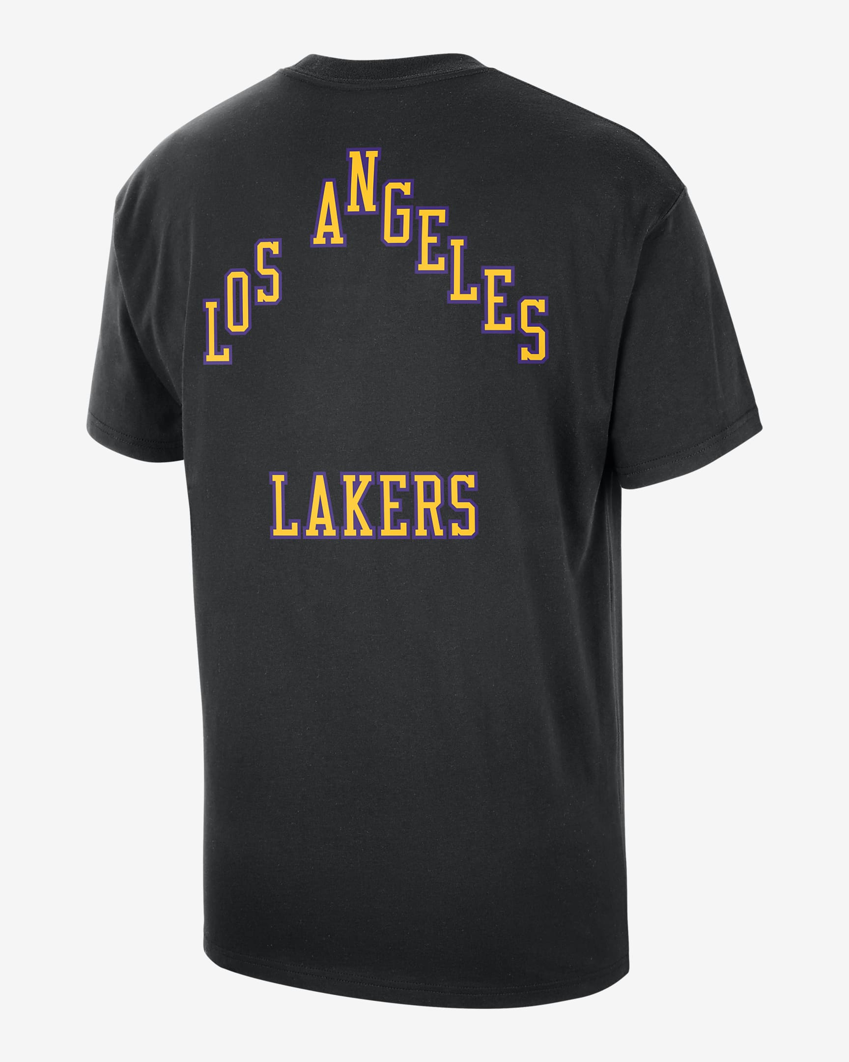 Los Angeles Lakers 2023/24 City Edition Nike NBA Courtside Max90 T-Shirt für Herren - Schwarz