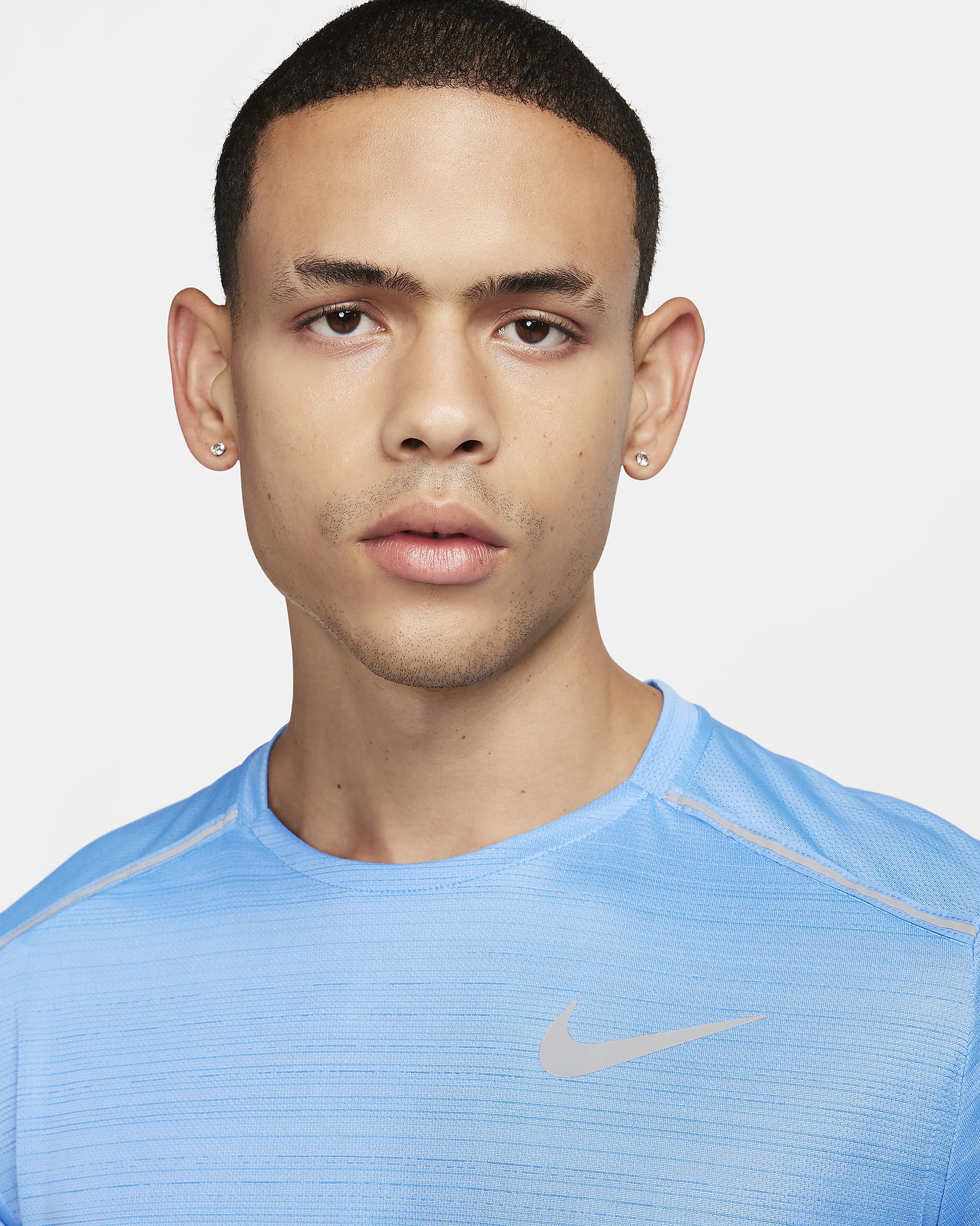 Nike Miler Men's Short-Sleeve Running Top - University Blue