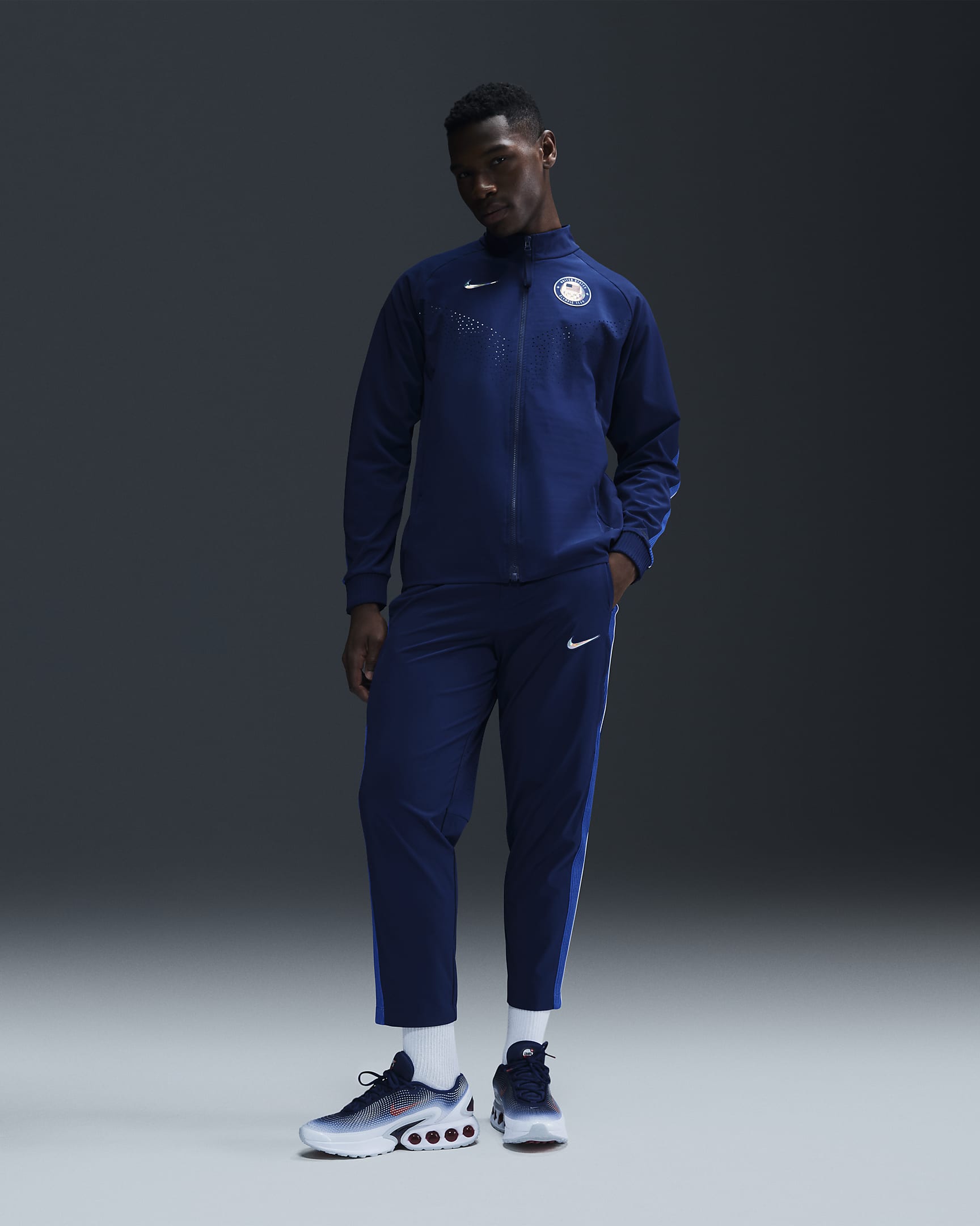 USA Men's Nike Pants - Blue Void/Hyper Royal/White