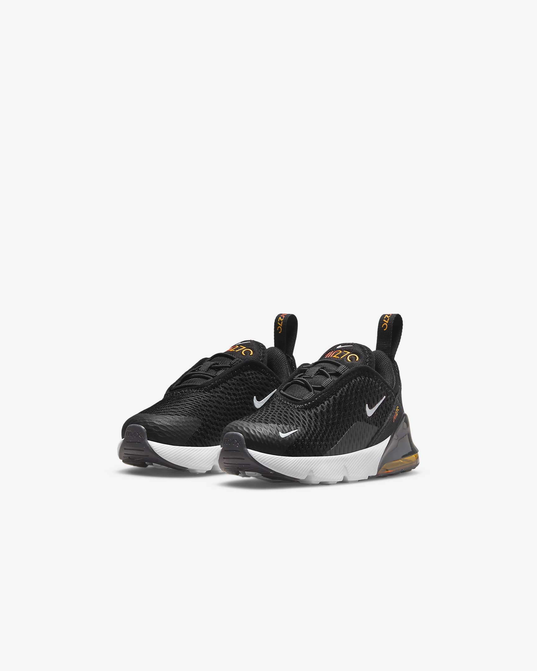 Nike Air Max 270 Schuh für Babys und Kleinkinder - Schwarz/Cosmic Clay/University Gold/Weiß